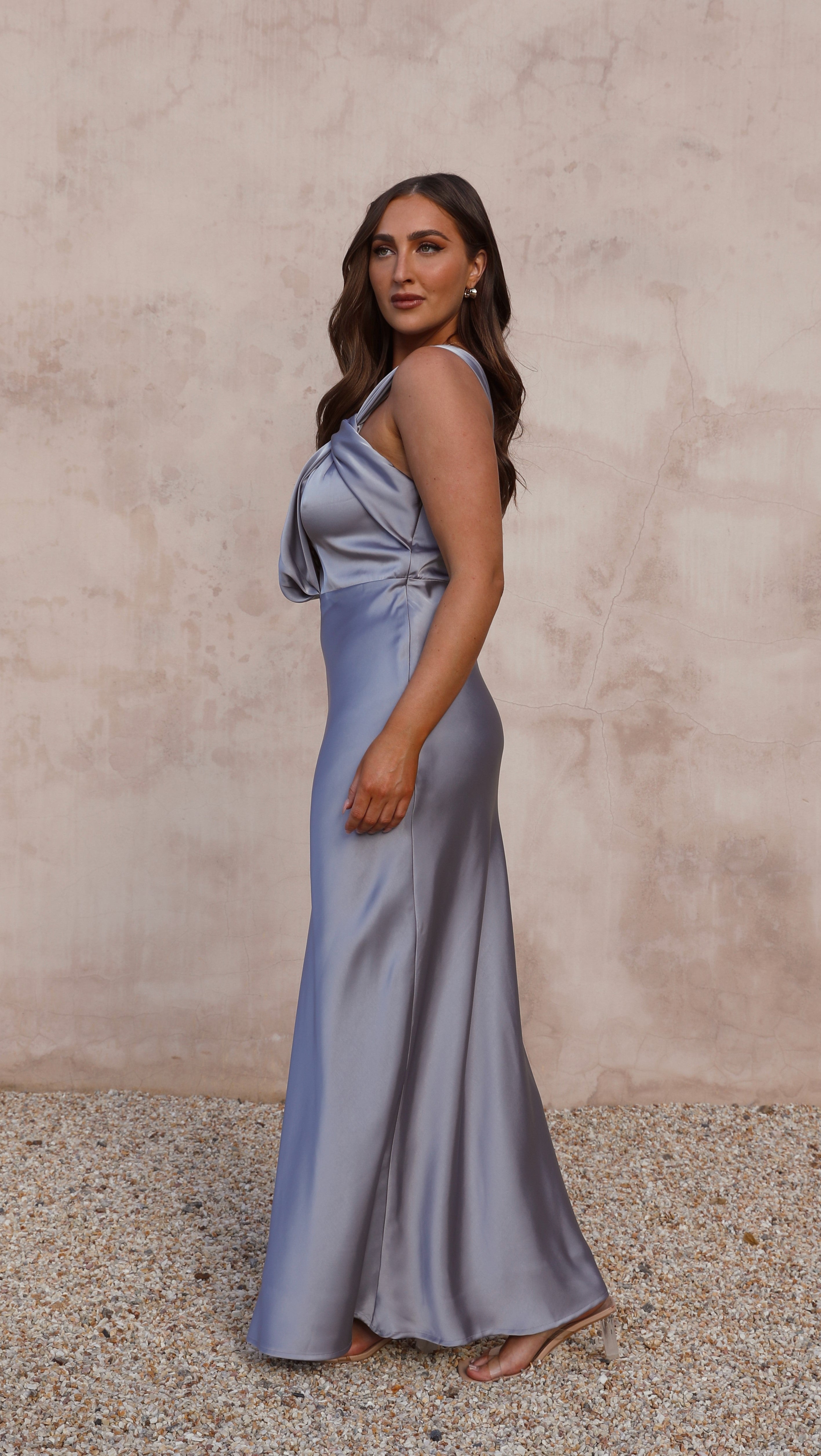 Greta Maxi Dress - Steel Blue