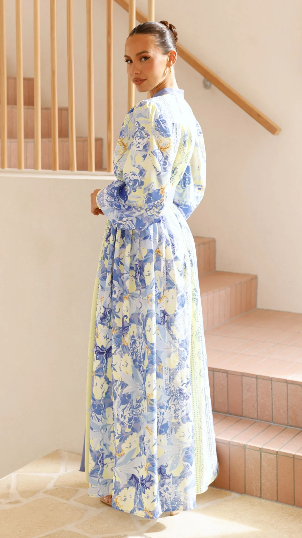 Kalliope Maxi Dress - Blue/Yellow