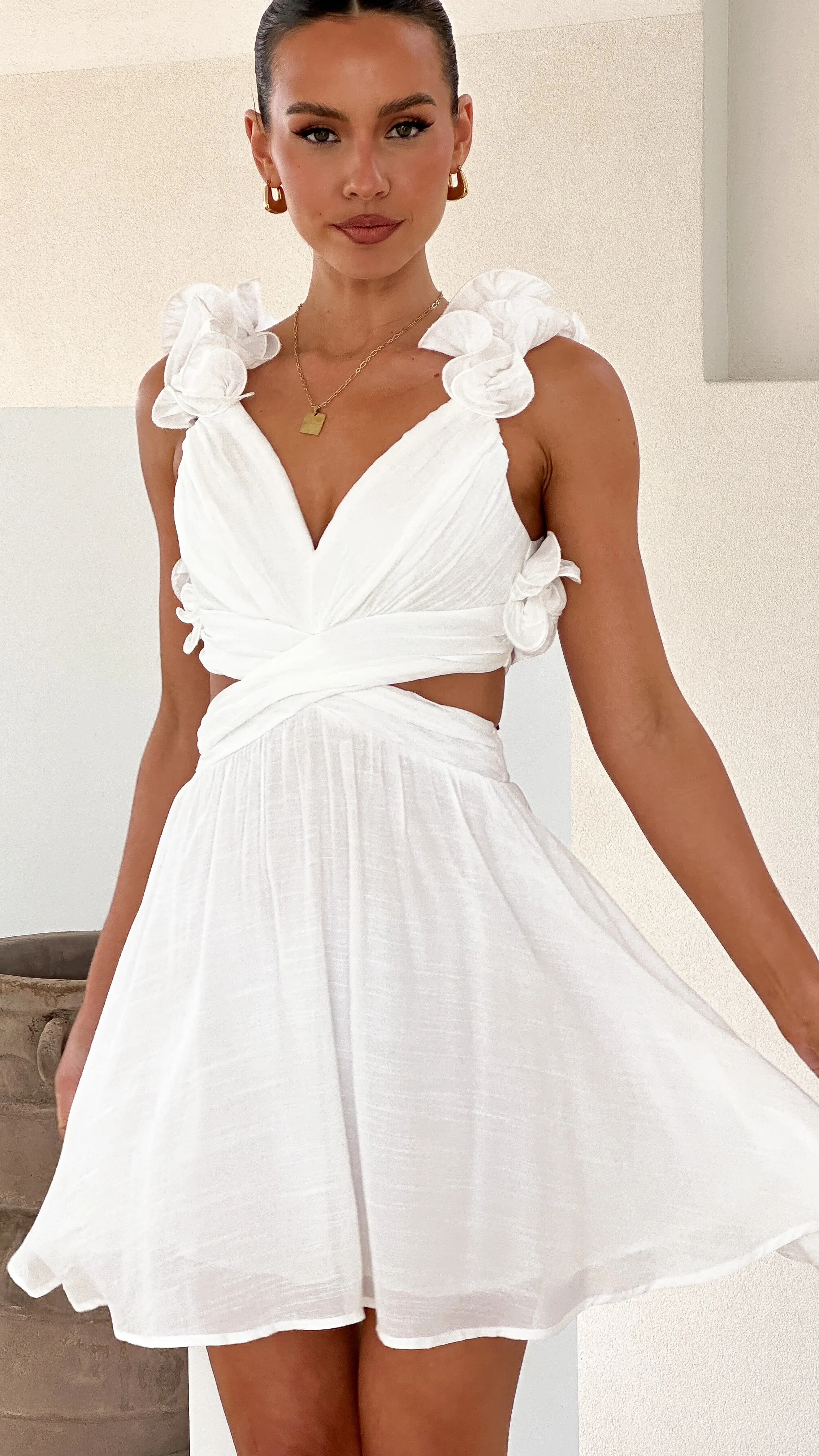 Galilhai Mini Dress - White