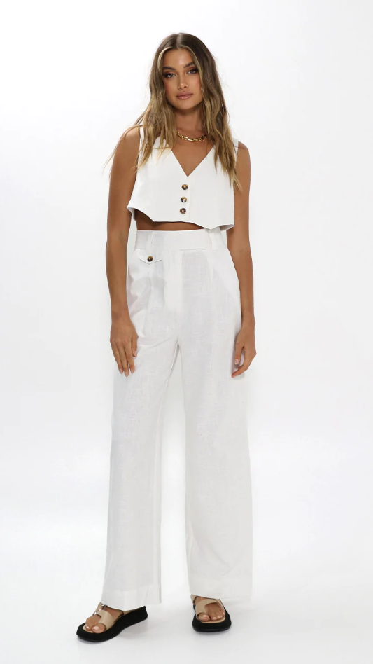 Eve Vest Top - White