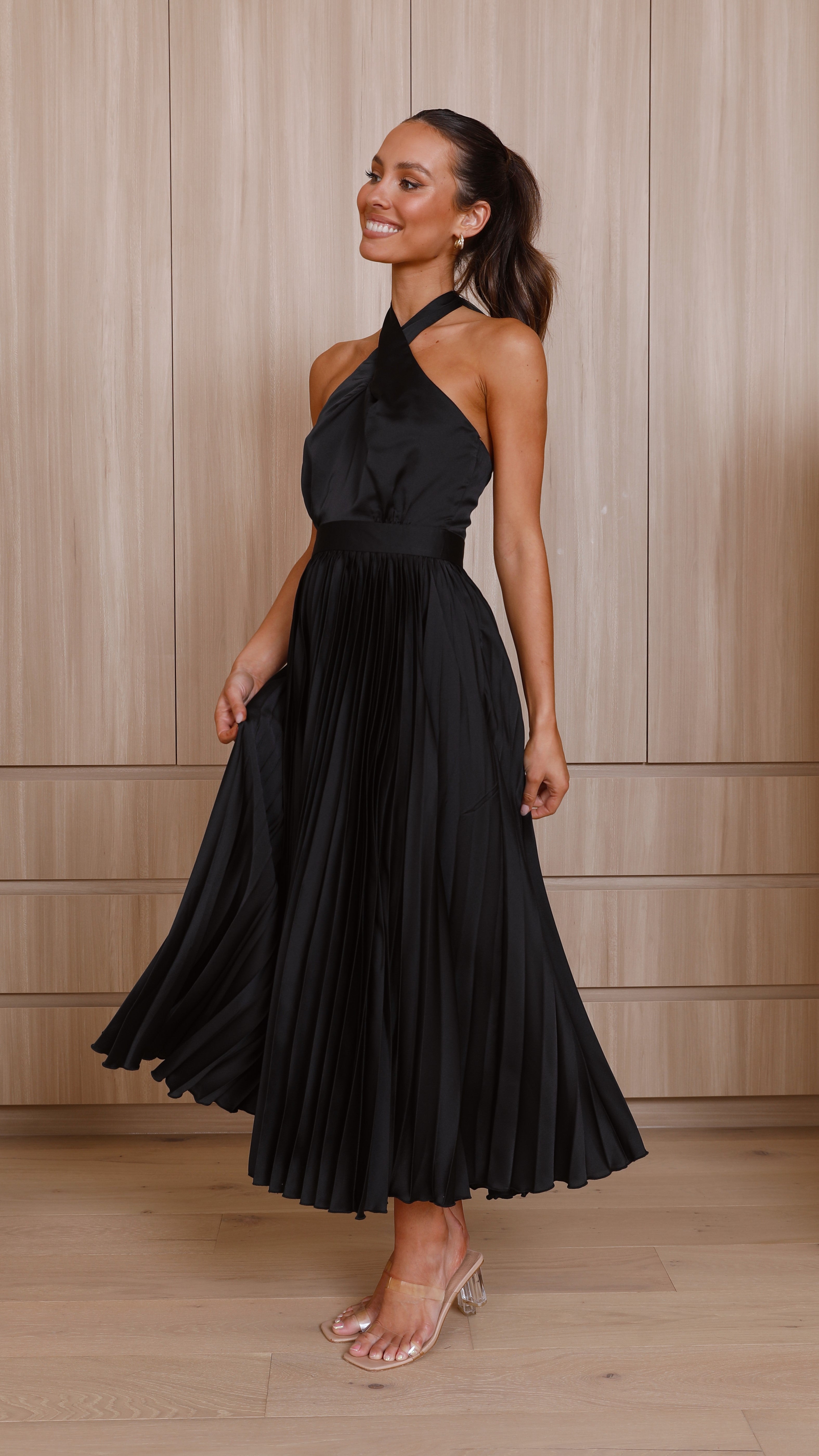 Charlotte Midi Dress - Black