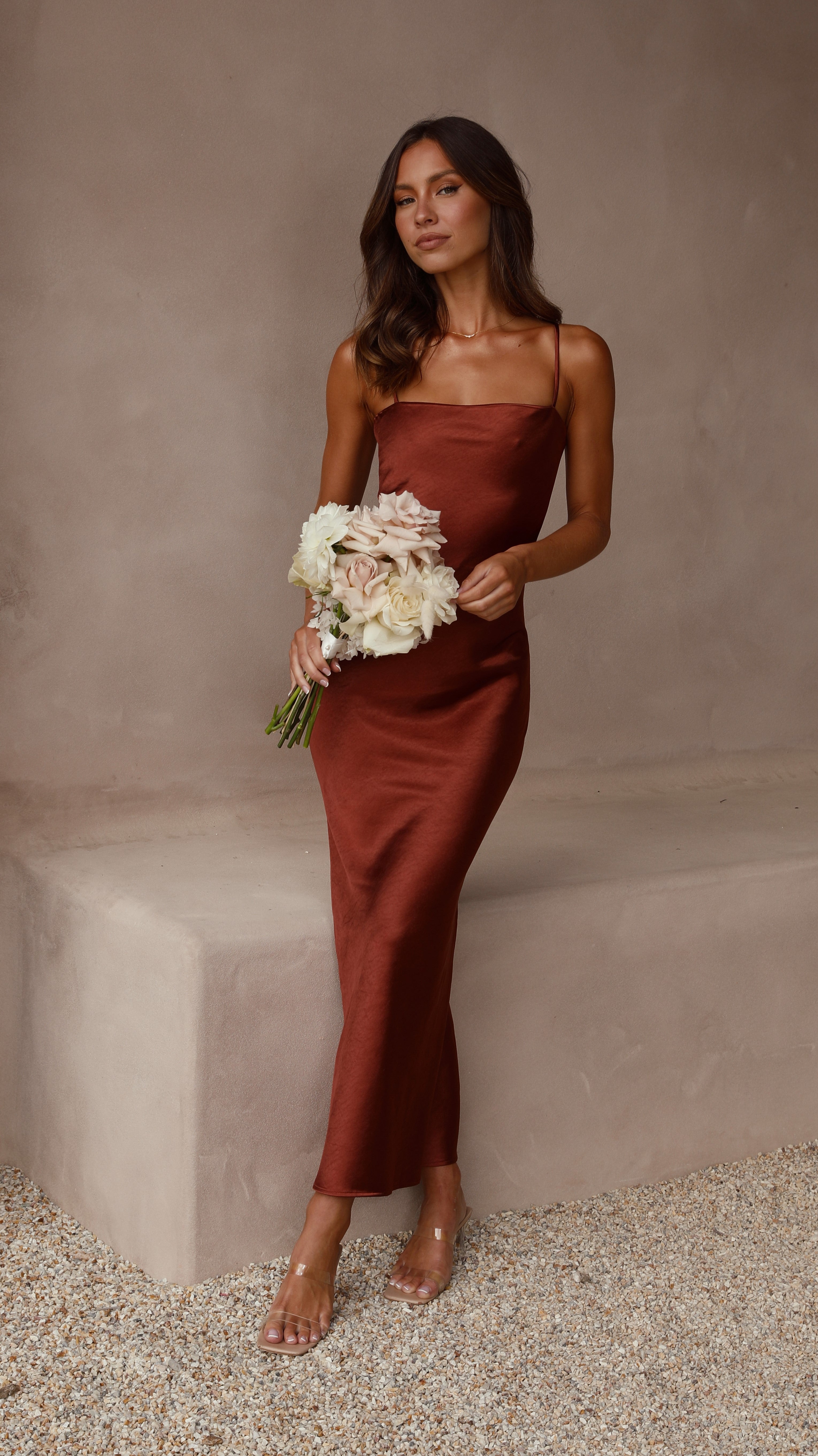 Keira Maxi Dress - Rust