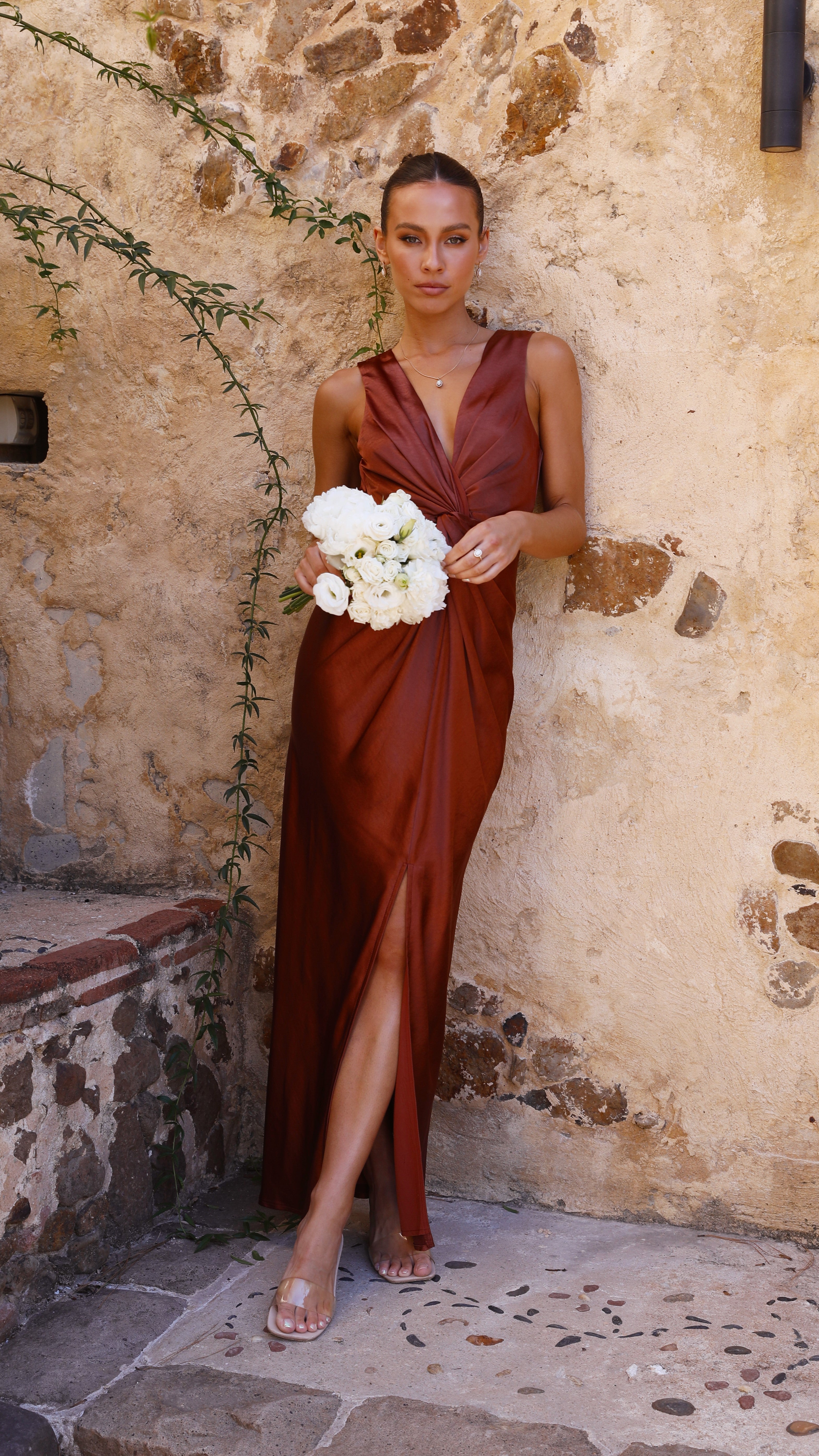 Lucia Maxi Dress - Rust