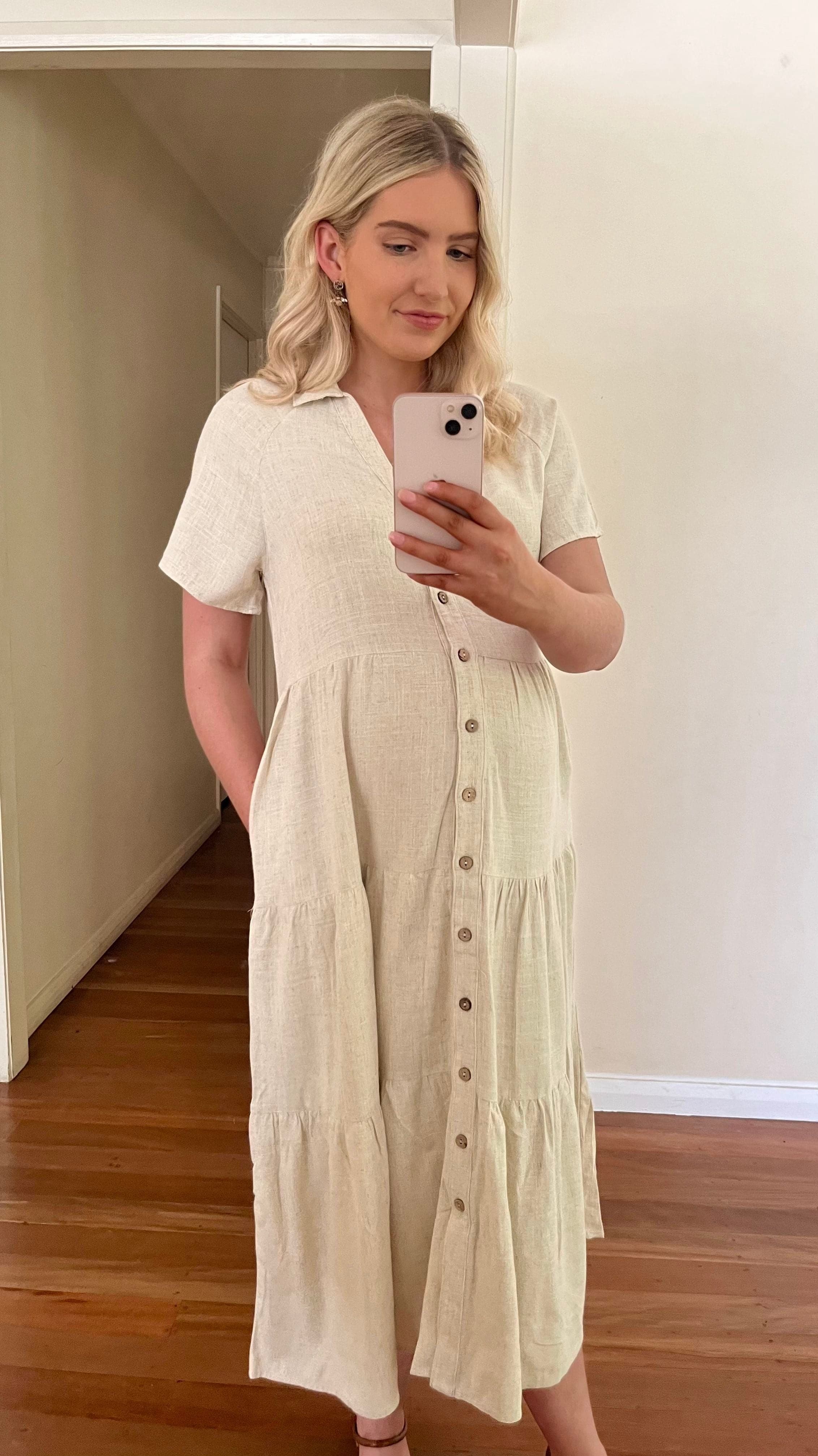 Kimberly Midi Dress - Natural