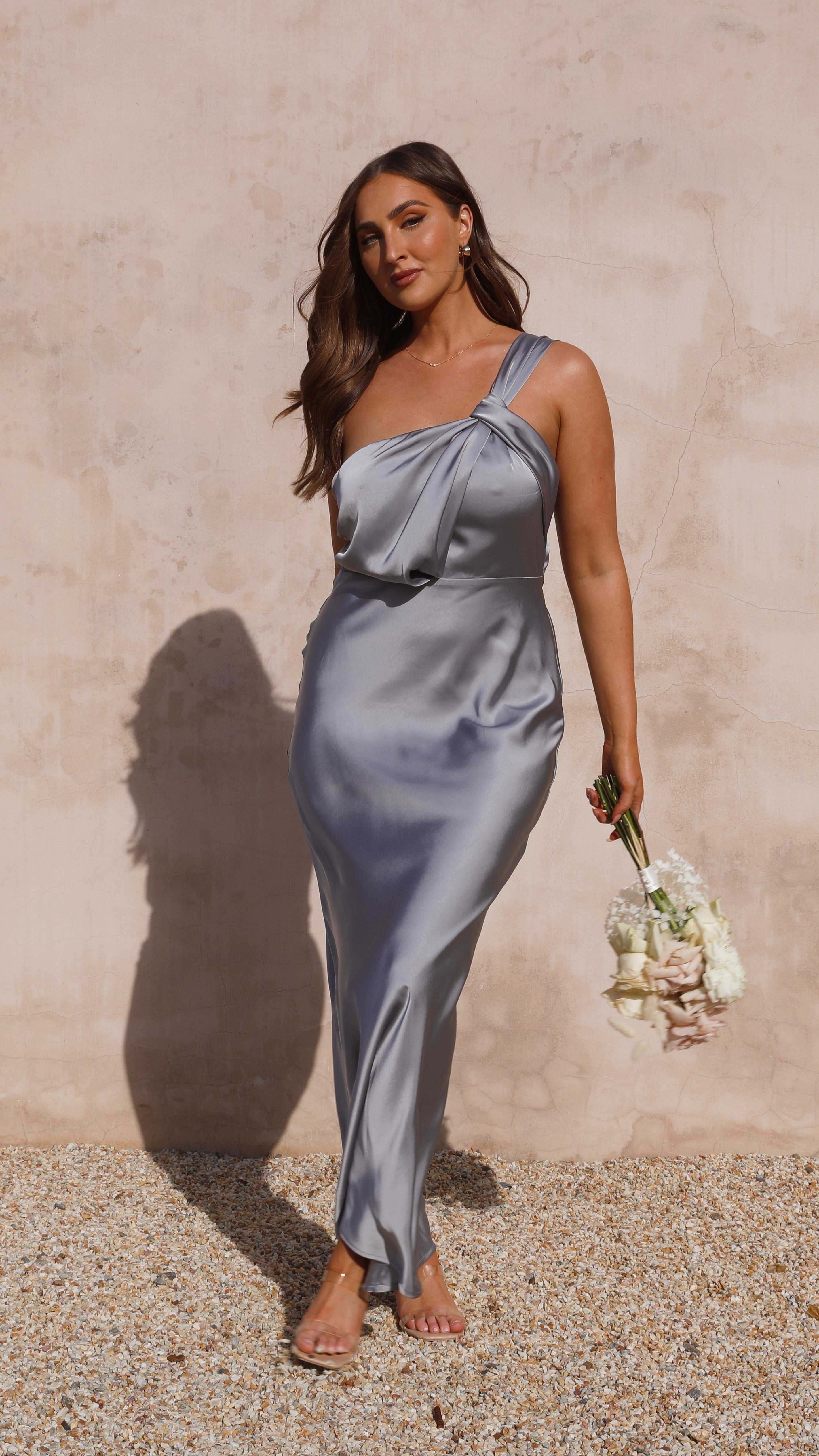 Greta Maxi Dress - Steel Blue