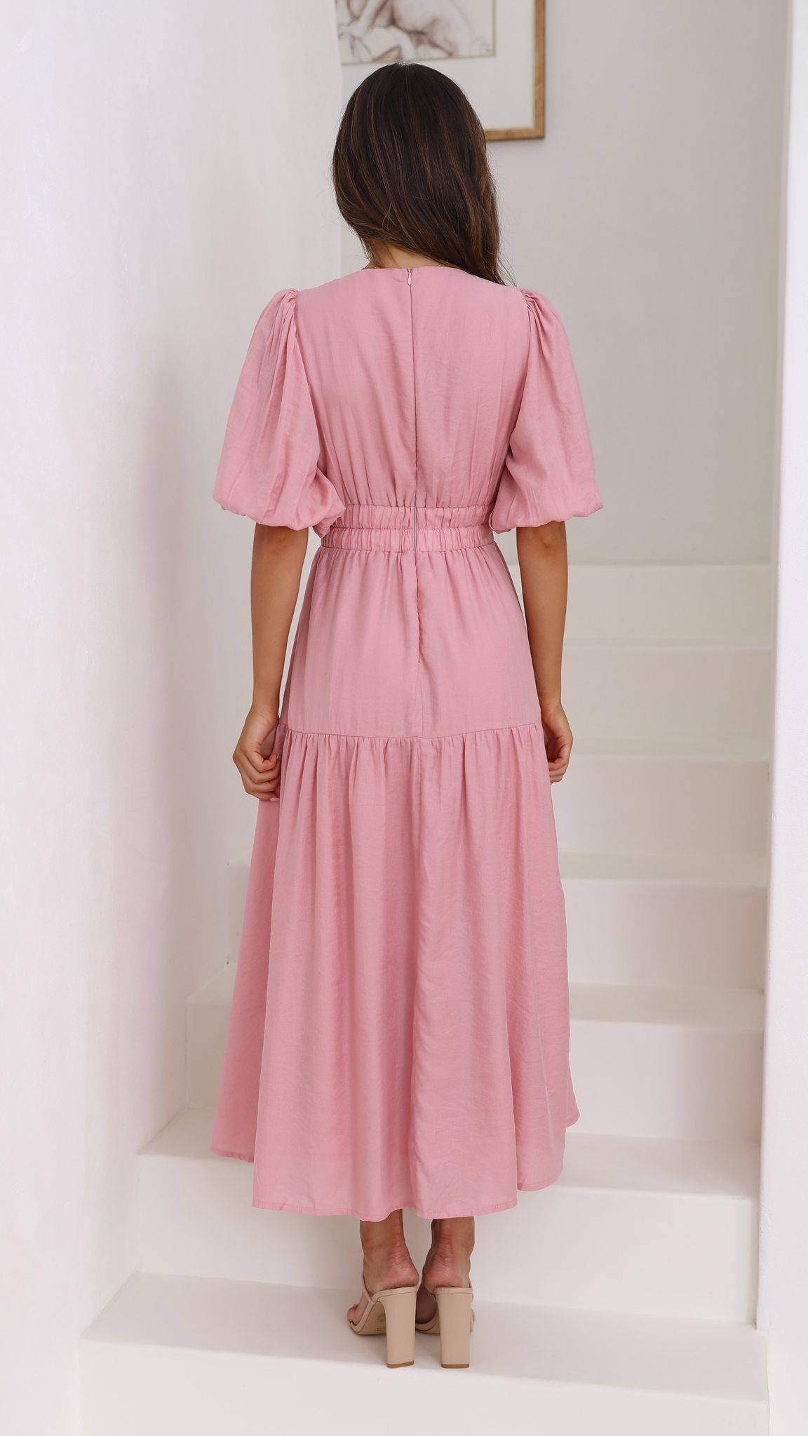 Erin Midi Dress - Soft Pink