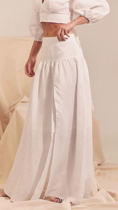 Lea Maxi Skirt - White