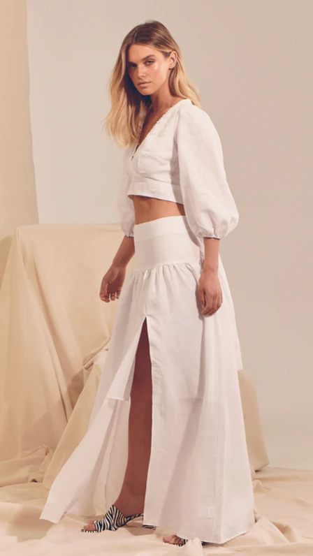 Lea Maxi Skirt - White