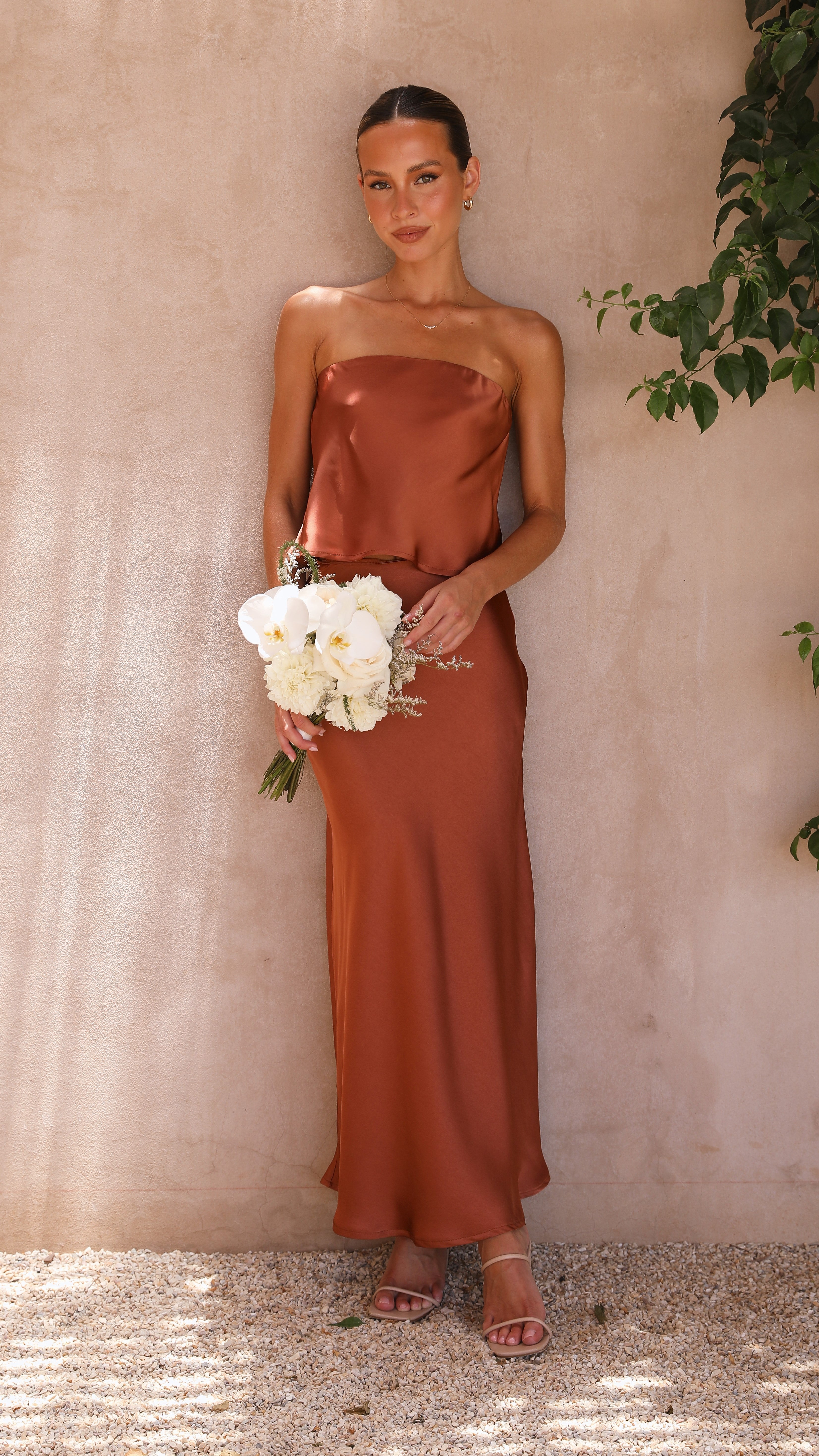 Effie Strapless Top - Copper