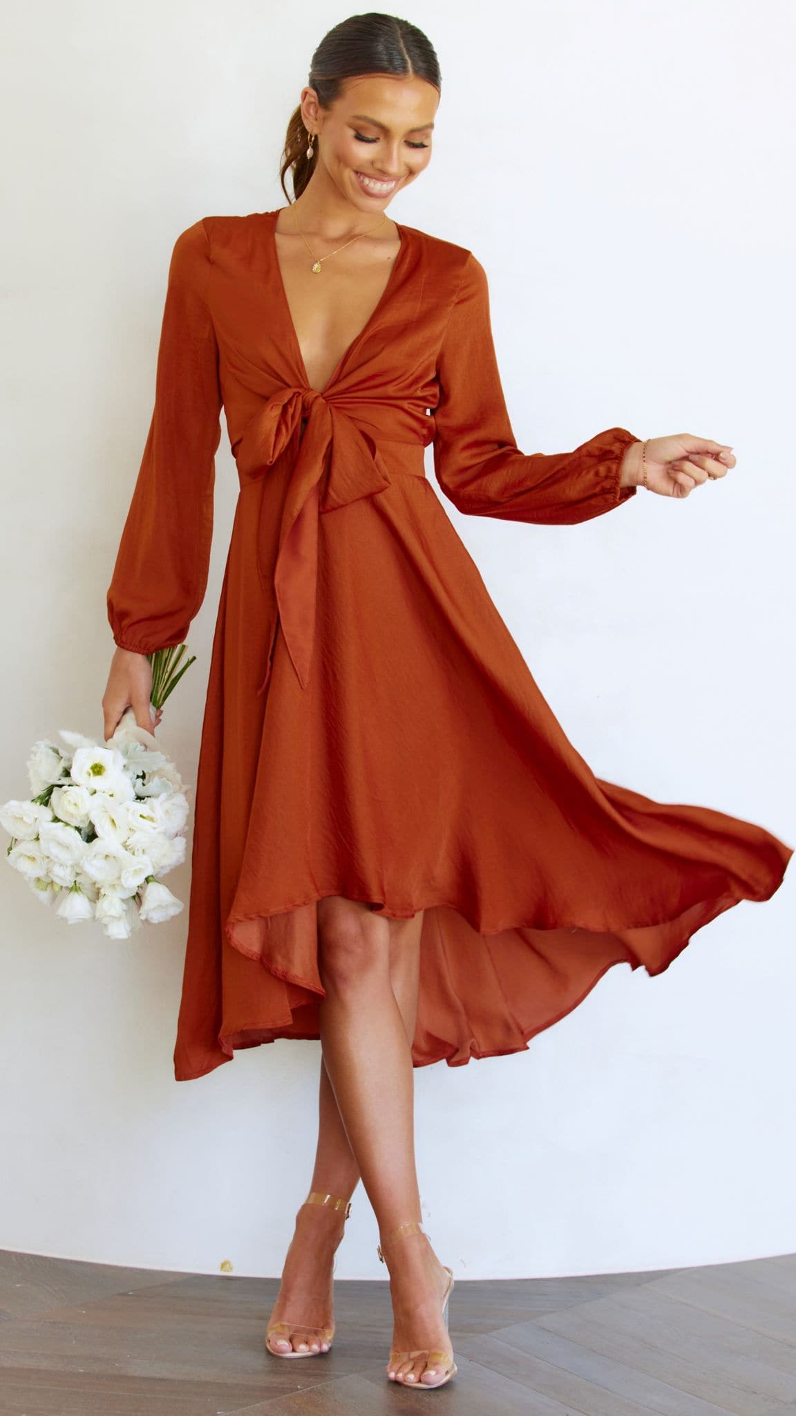 Starry Nights Dress - Rust