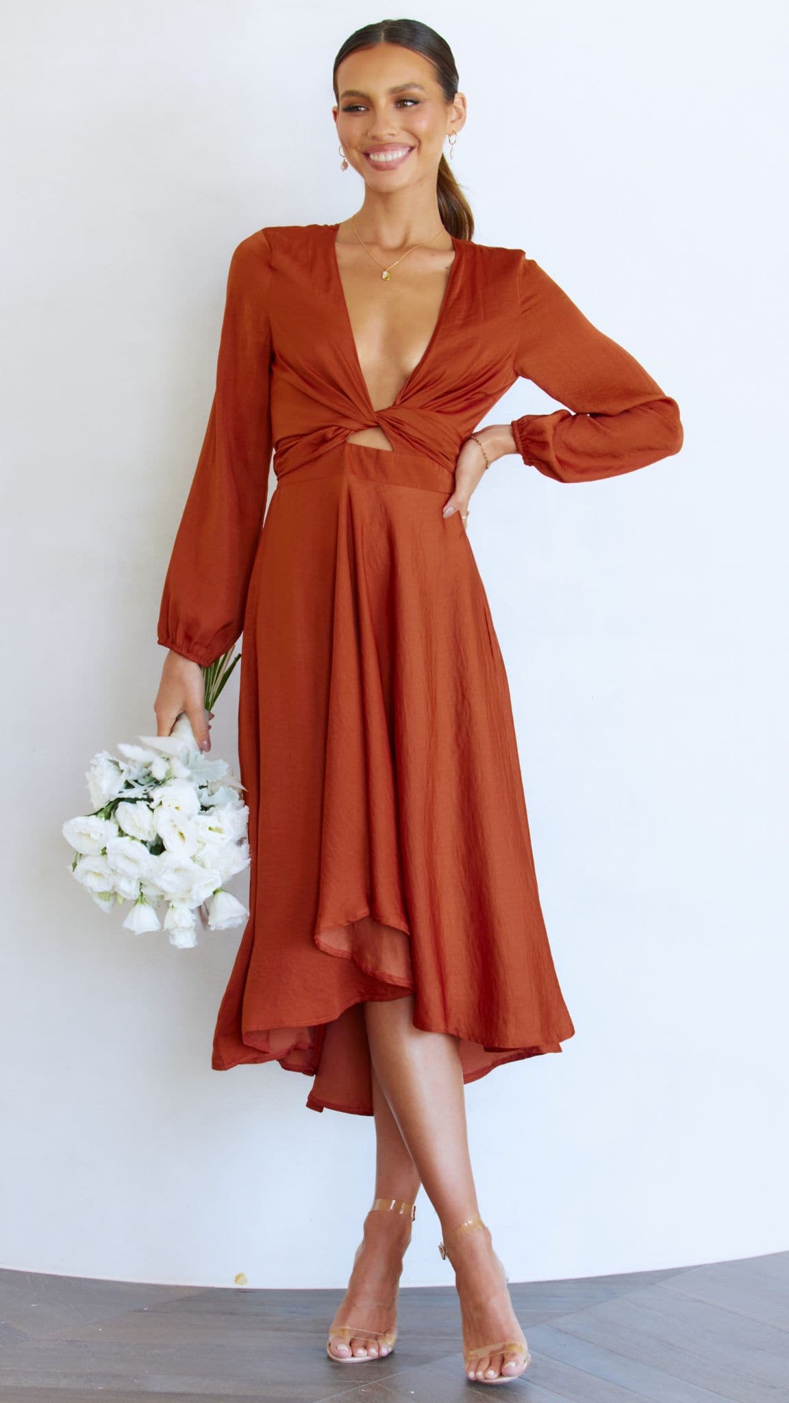 Starry Nights Dress - Rust