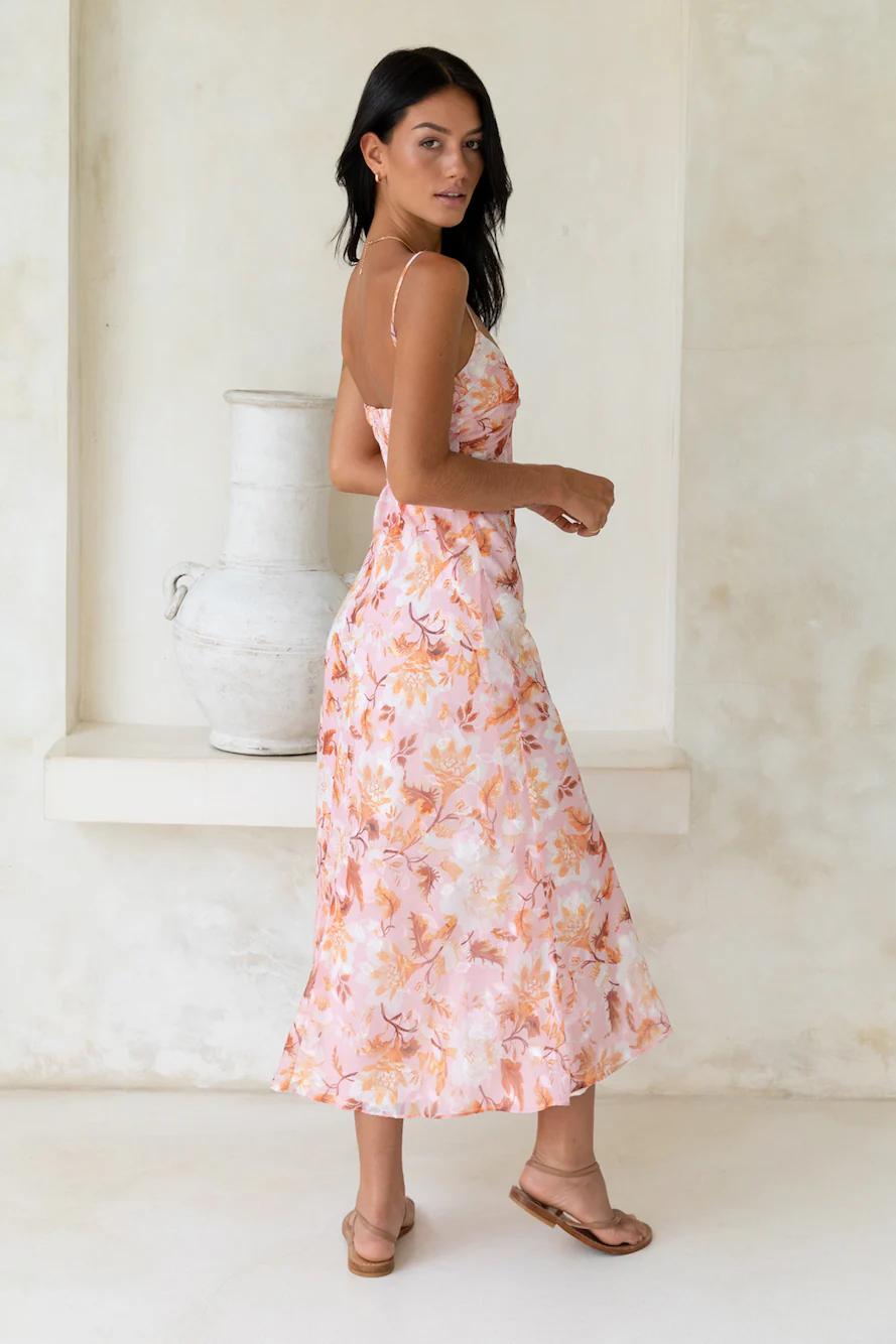 Bed Of Roses Maxi Dress Pink