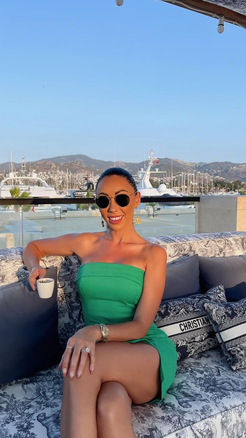 Crystal Mini Dress - Emerald