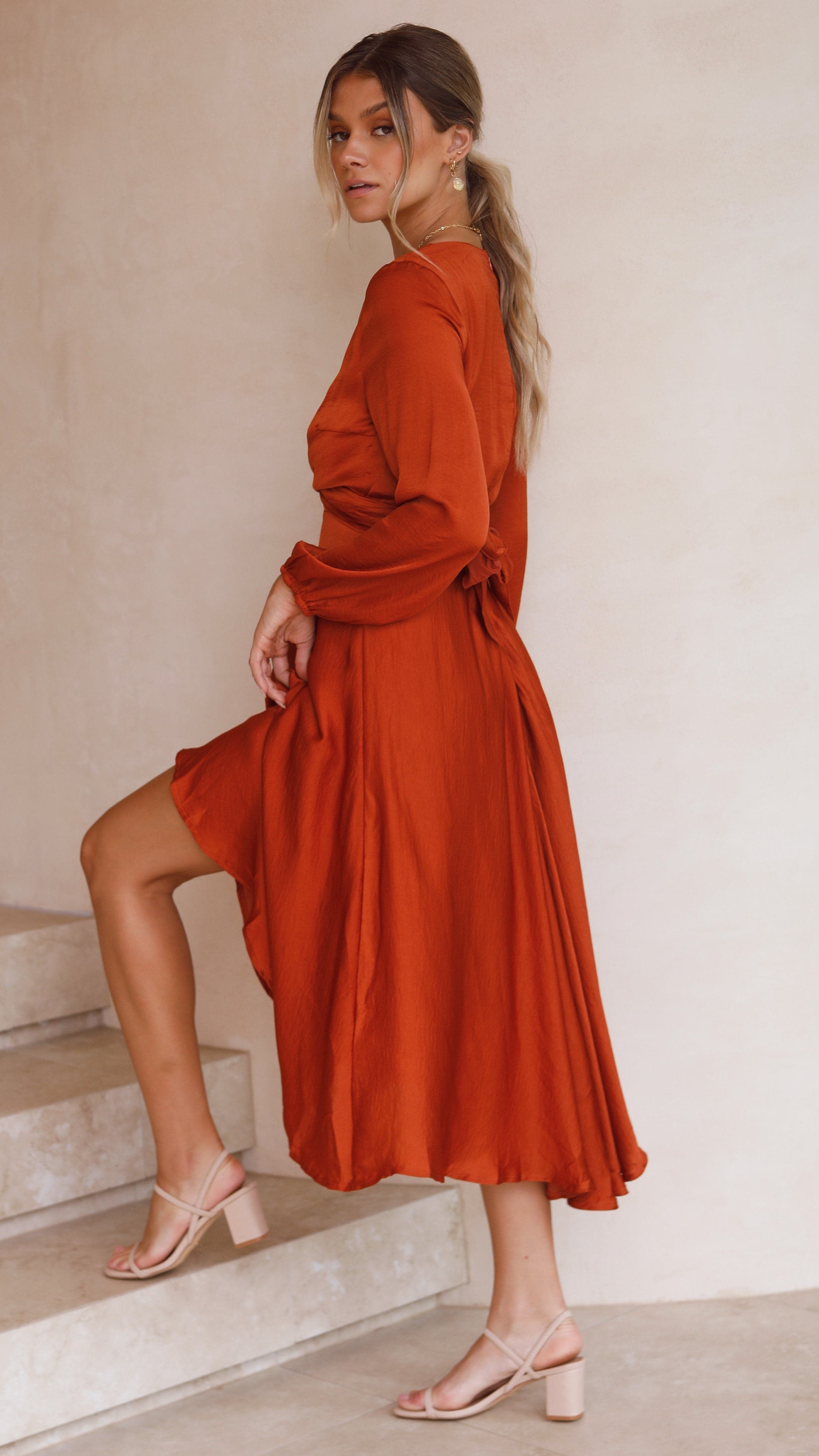 Starry Nights Dress - Rust