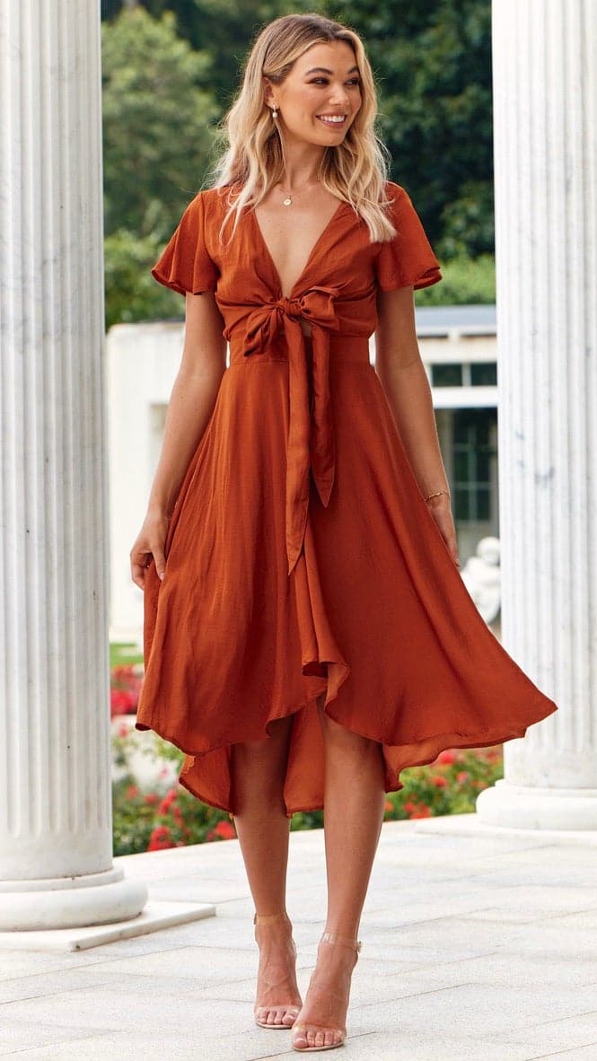 Sunny Daze Dress - Rust