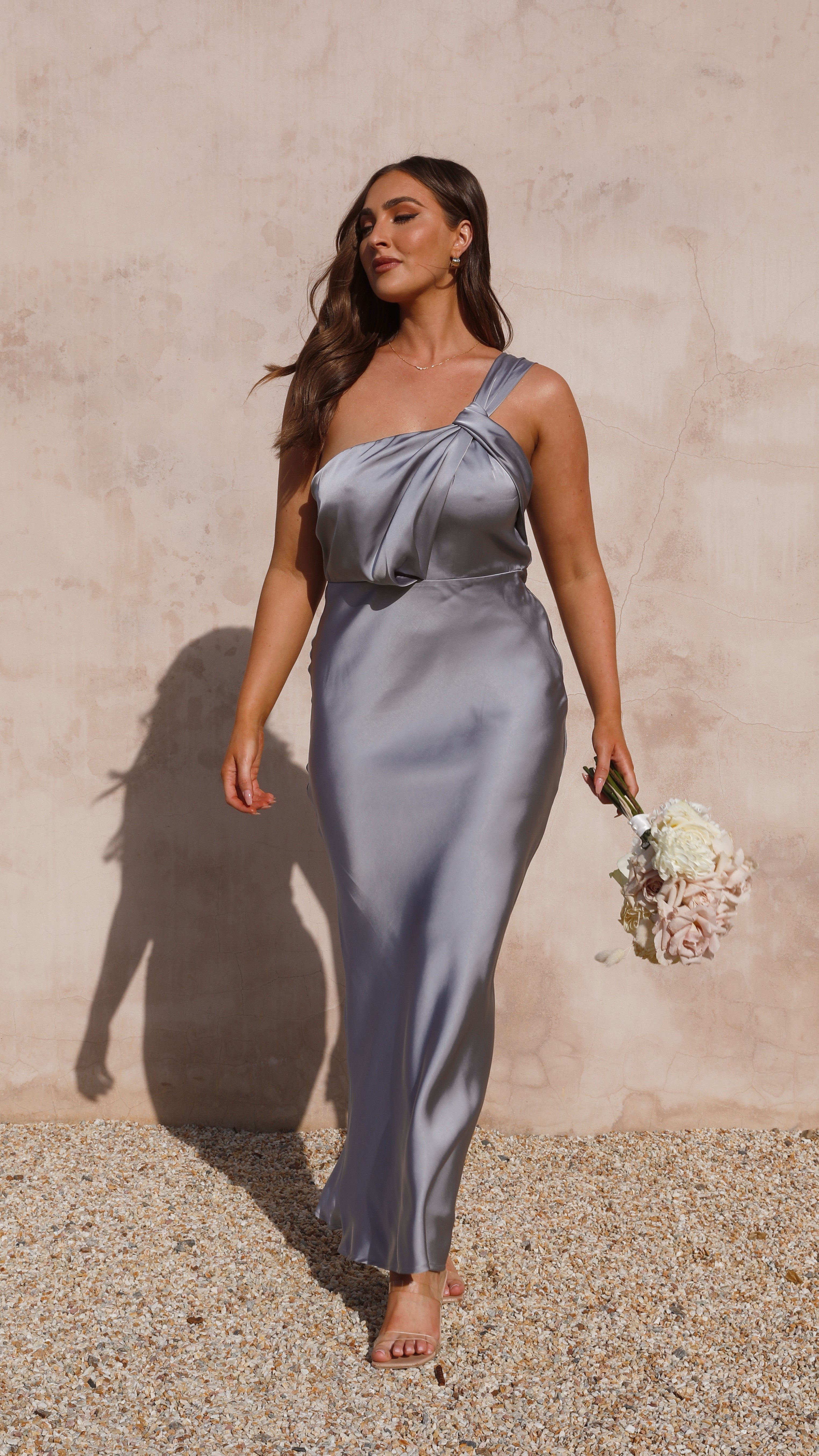 Greta Maxi Dress - Steel Blue