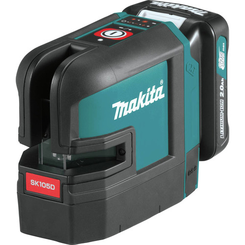Makita SK105DNAX 12V max CXT Lithium-Ion Cordless Self-Leveling Cross-Line Red Beam Laser Kit (2 Ah)
