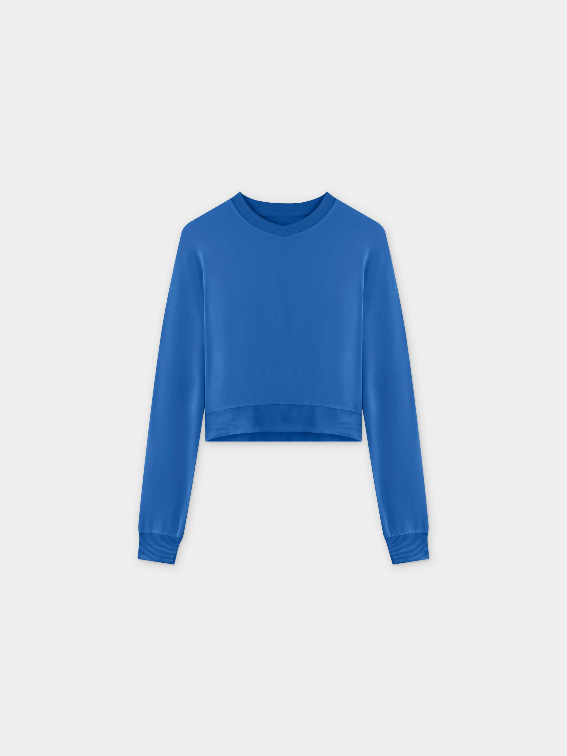 Cropped Tee-Royal Blue