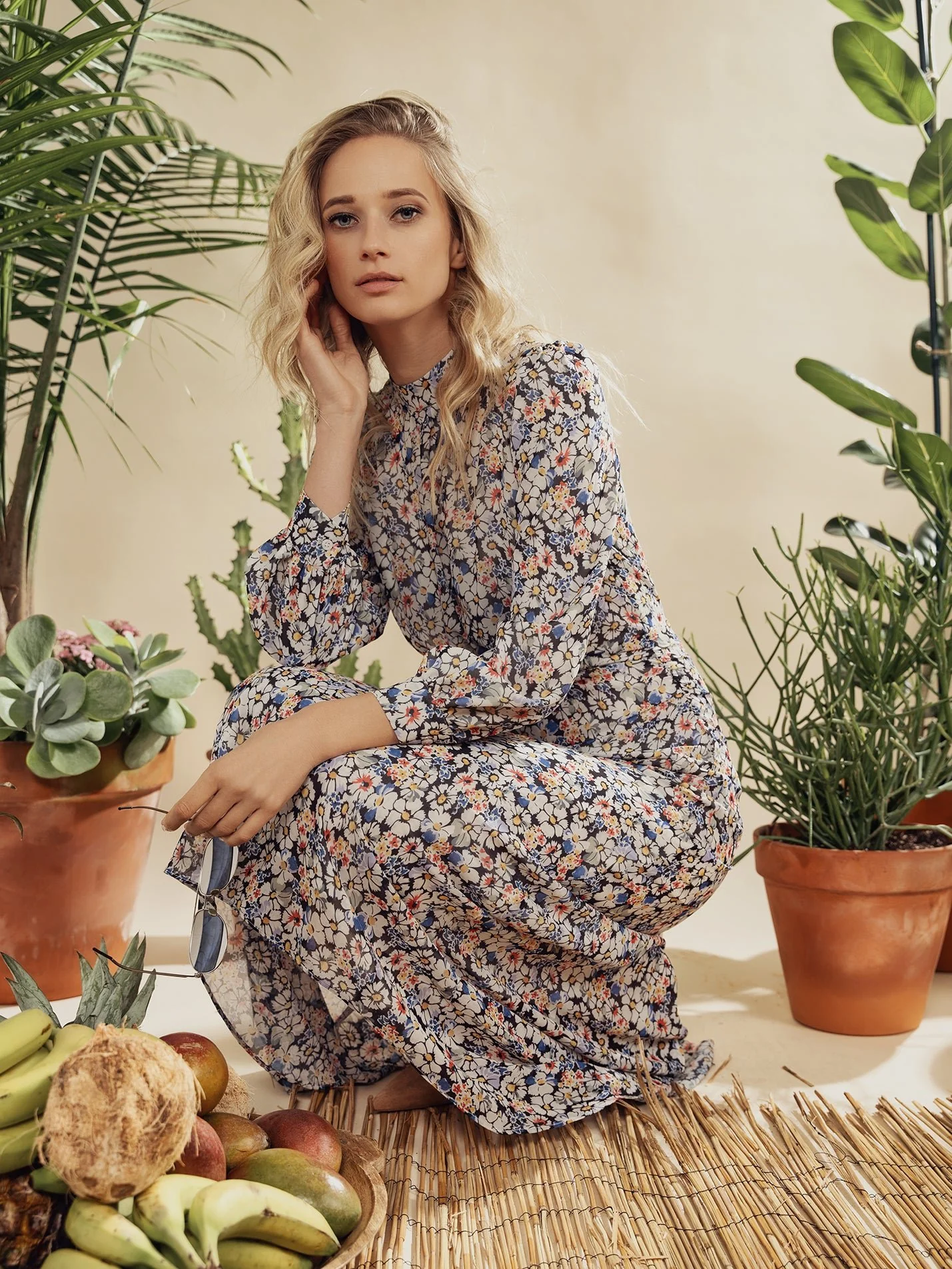 Drape Dress-Floral