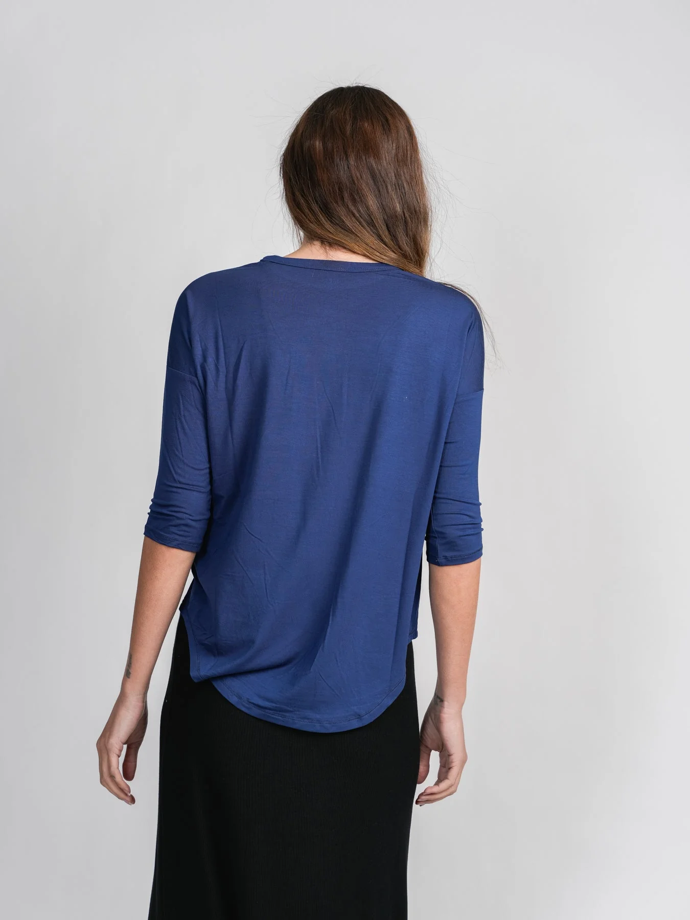 SWING TEE (3Q)-NAVY