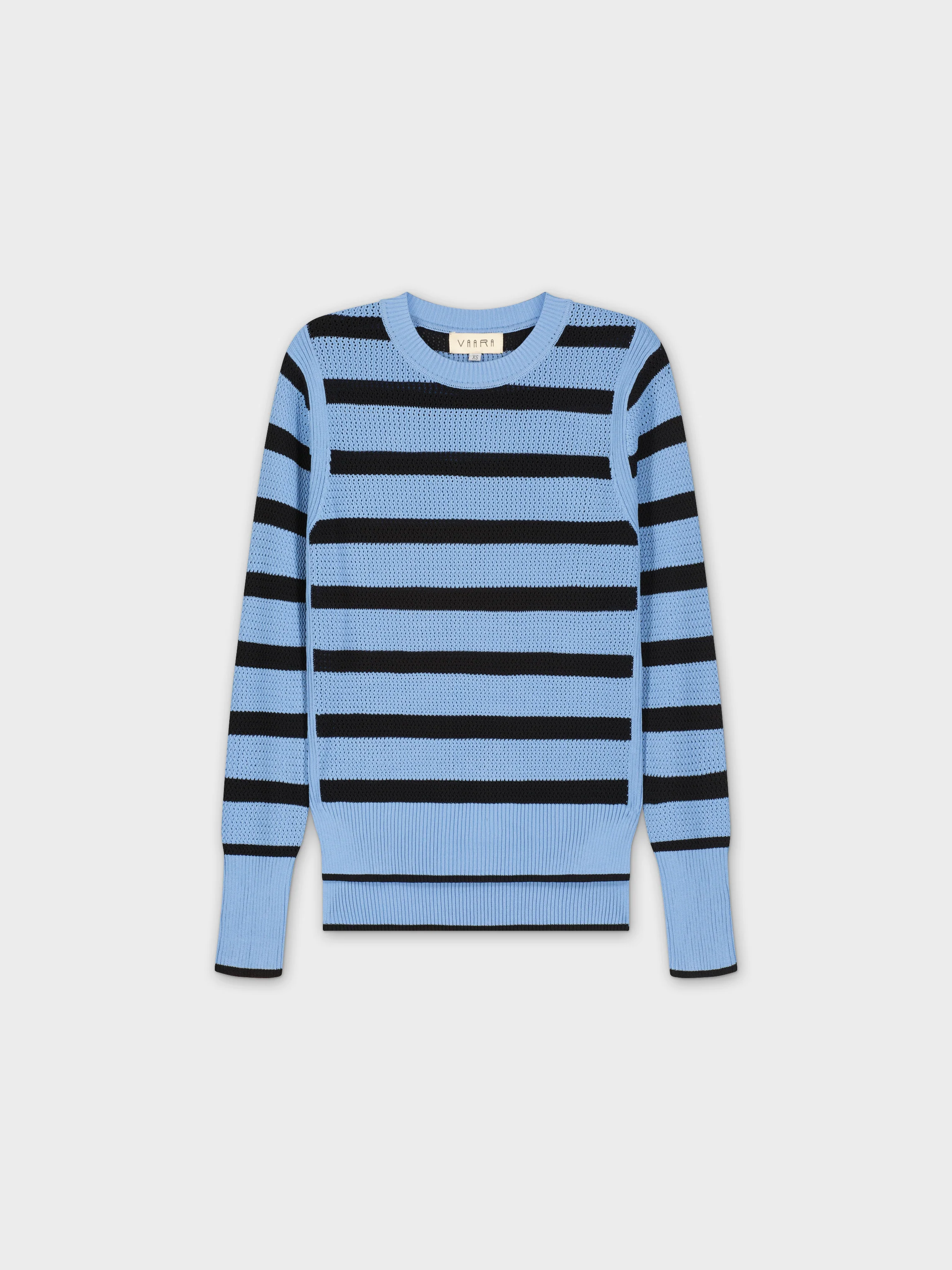 CROCHET NAUTICAL SWEATER-LIGHT BLUE