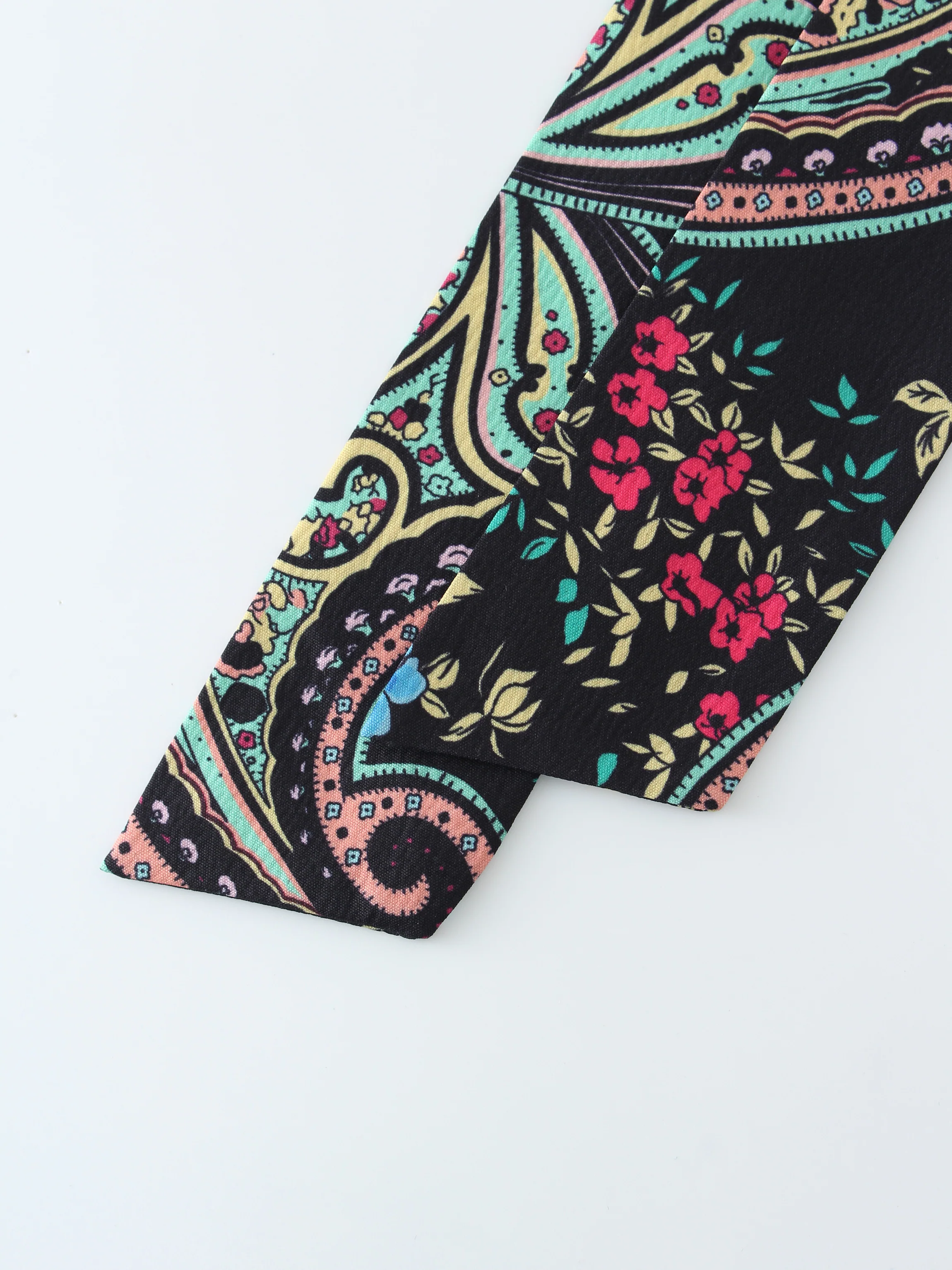 Belted Shirtdress-Neon Paisley