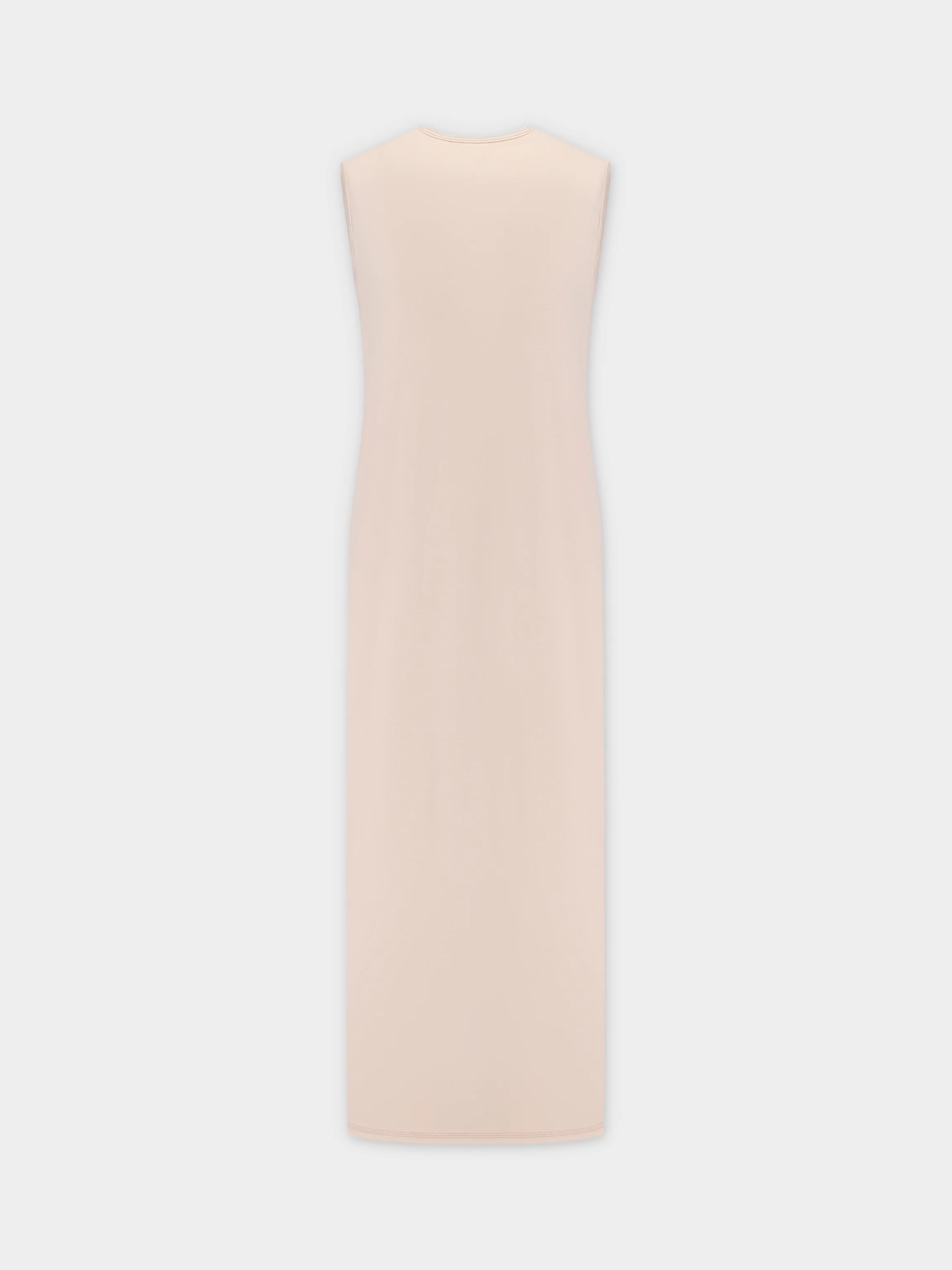 Basic T-Shirt Slip Dress-Tan