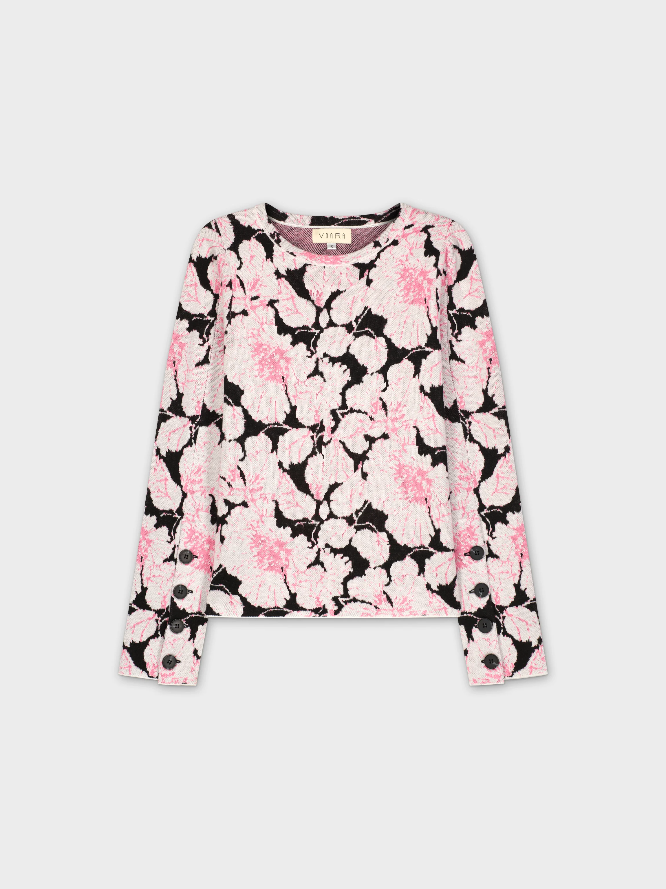 FLORAL SWEATER-PINK
