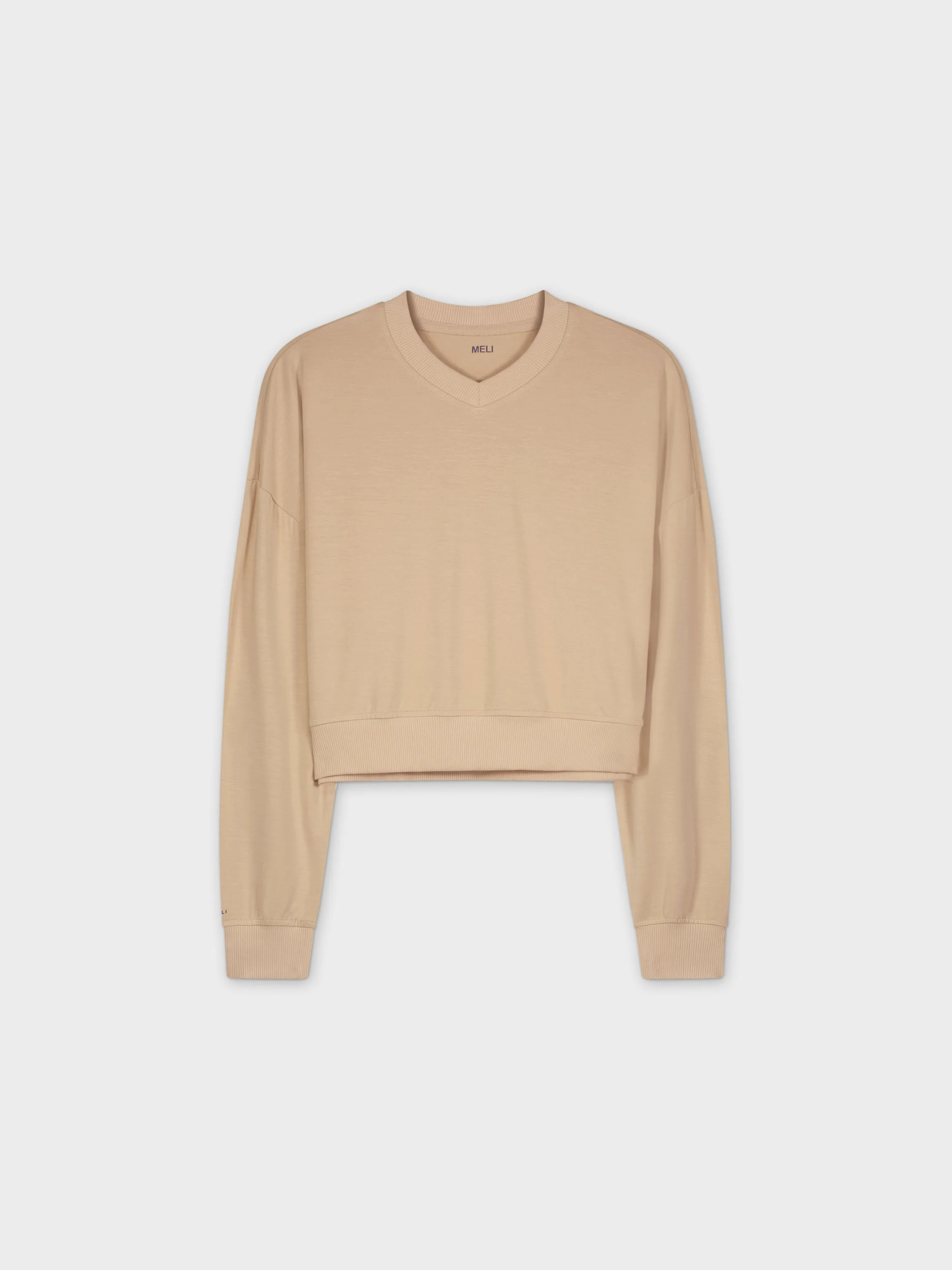 CROPPED TEE-TAN