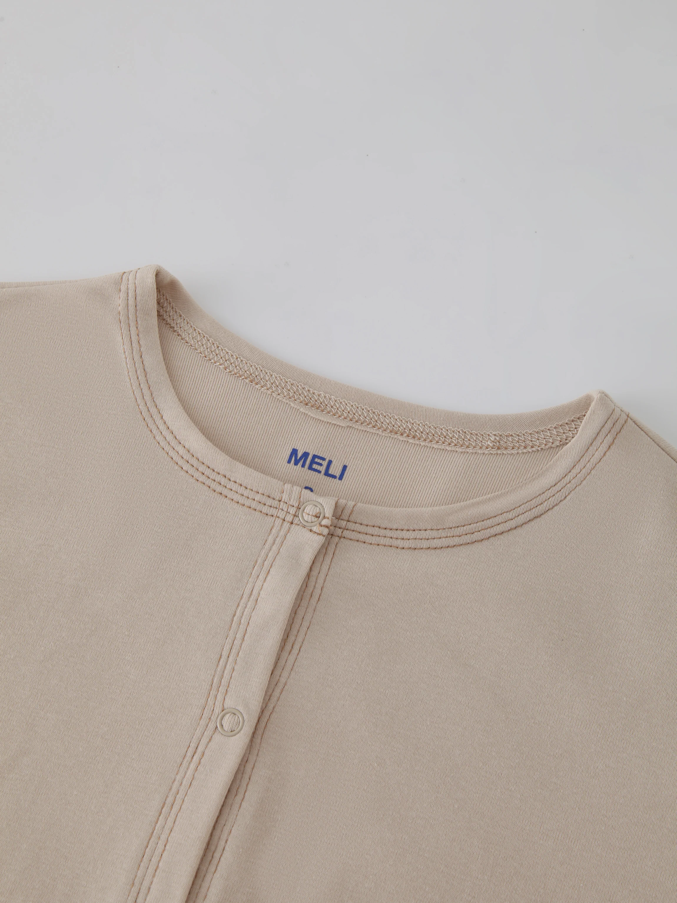 Basic T-Shirt Cropped Cardigan-Tan