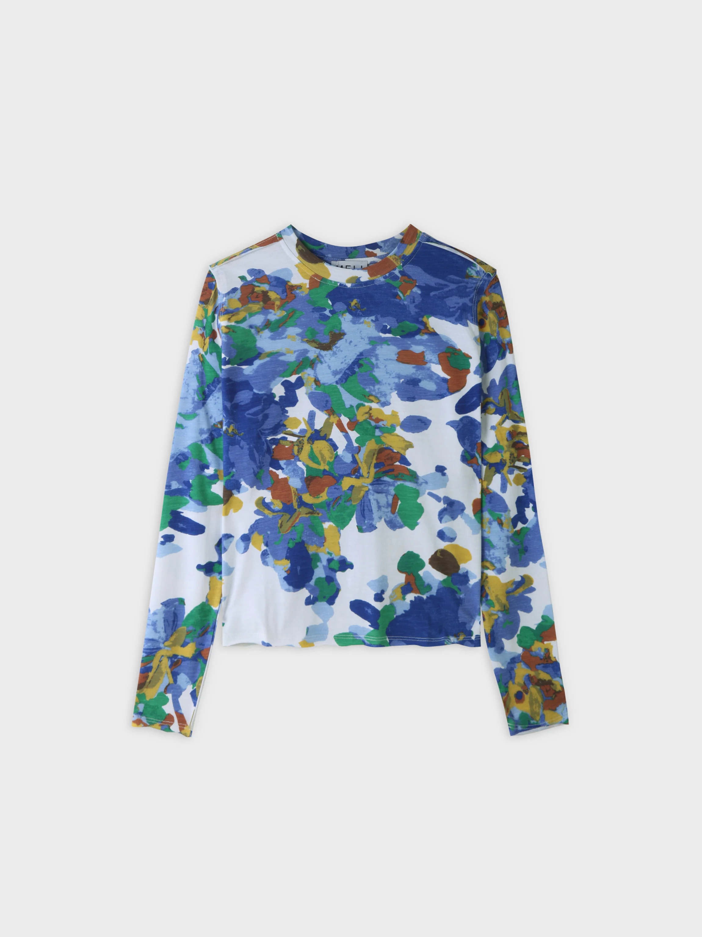 RAW SEAMED TEE-FLORAL