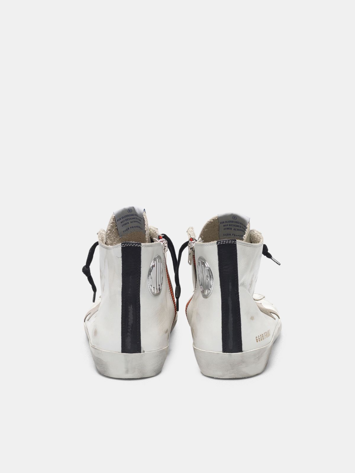 Francy sneakers in leather with suede star and blue sole - GOLDEN GOOSE