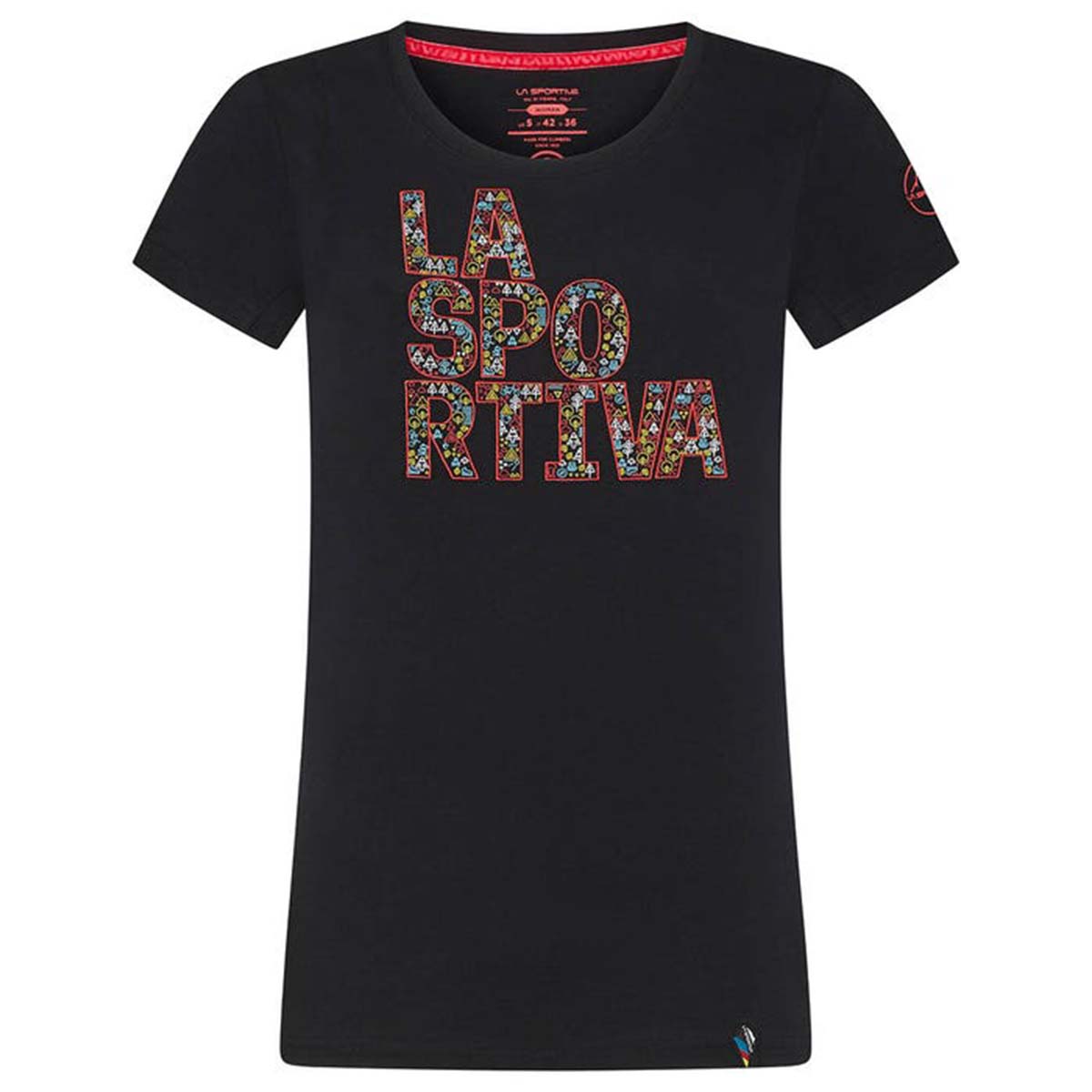 La Sportiva Pattern Womens Climbing T-Shirt Black