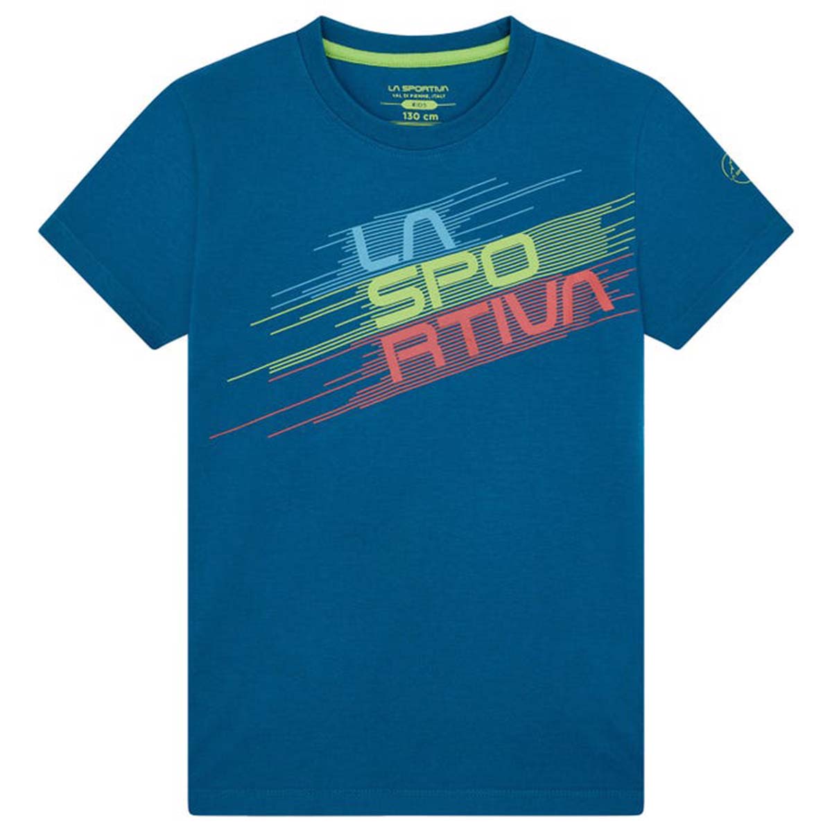 La Sportiva Stripe Evo Kids Climbing T-Shirt Blue