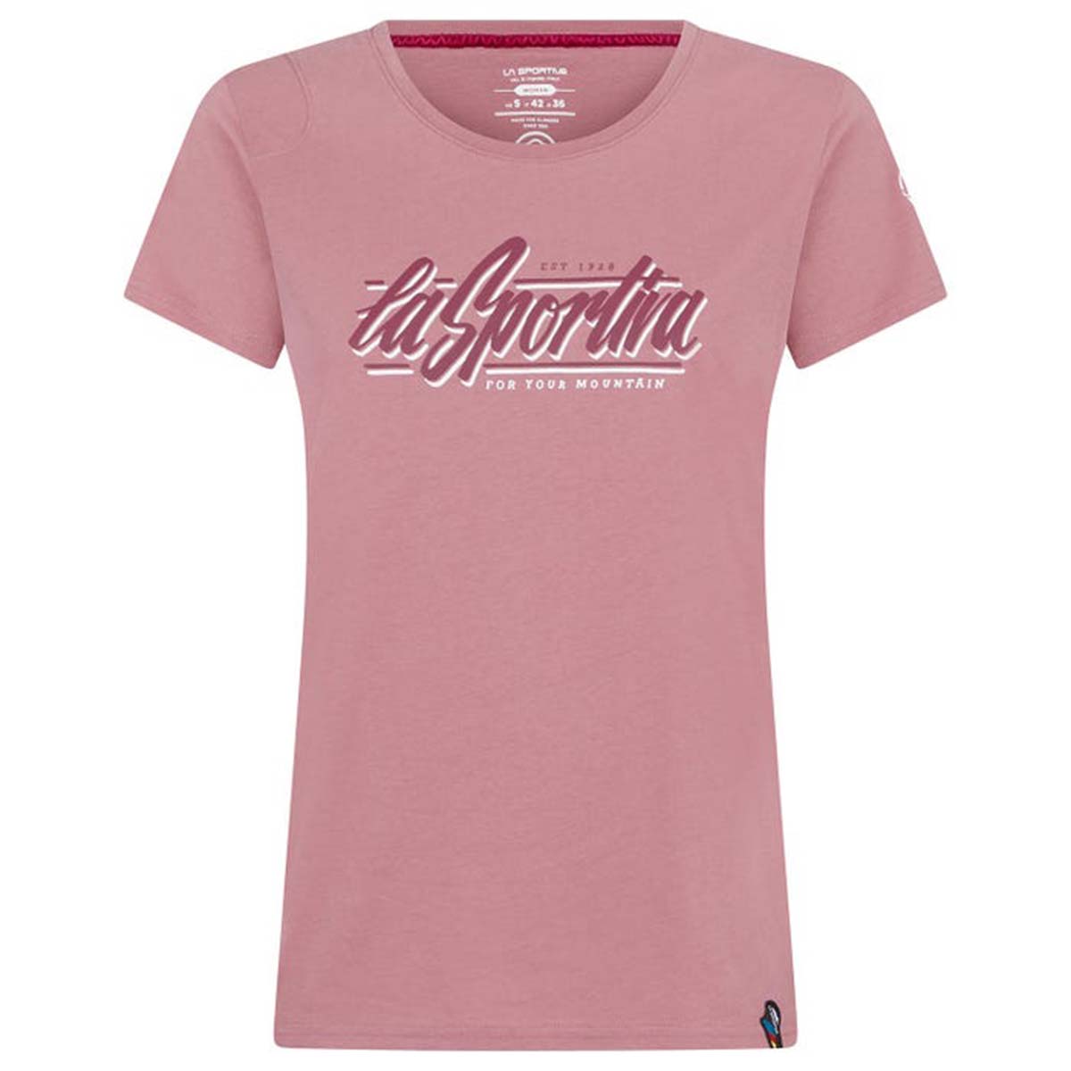 La Sportiva Retro Womens Climbing T-Shirt Pink