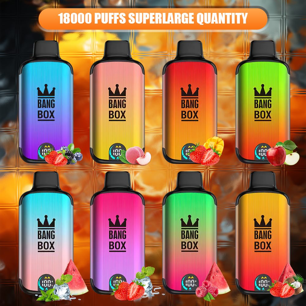 18000 Puff Electronic Cigarette Vape LED Display Screen Gradient color design