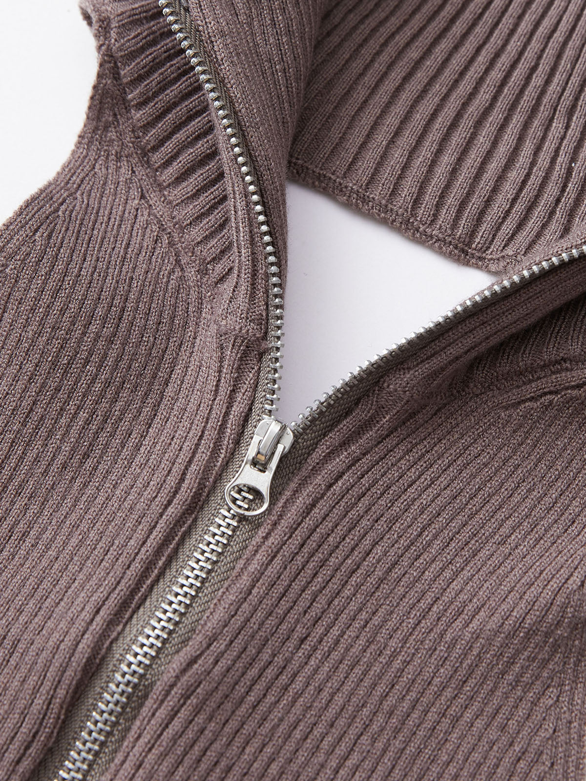 Thecomense - Chocolate Chiffon Mockneck Halter Top