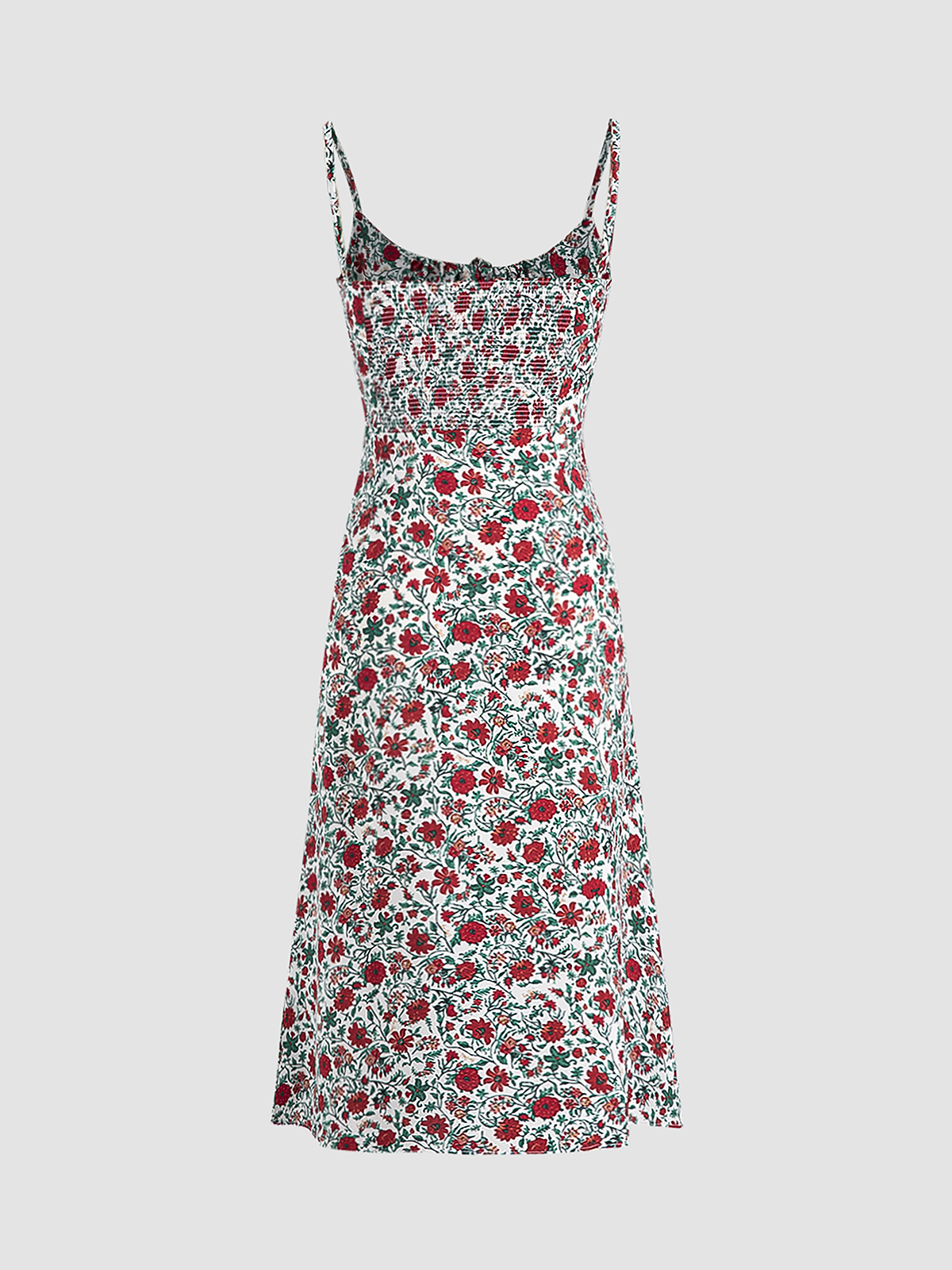 Thecomense - White Paisley Smoothie Strap Dress