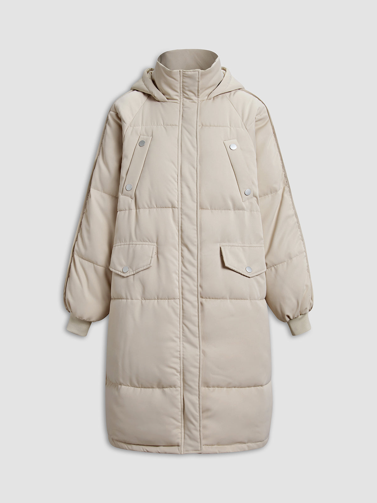 Thecomense - Long Hooded Puffer Parka Coat