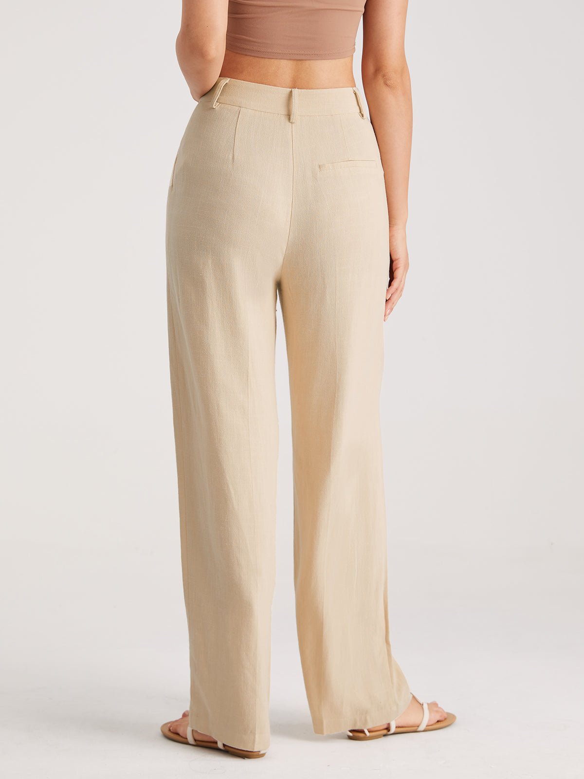 Thecomense - Mid Rise Relaxed Fit Pleat Front Trousers