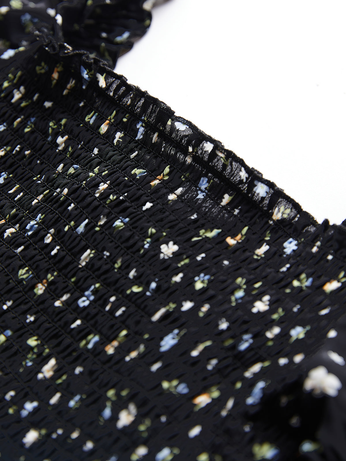 Thecomense - Botanical Puff Sleeve Shirt