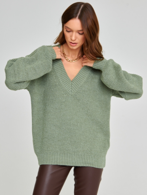 Thecomense - Head In The Clouds V-neck Knit Sweater
