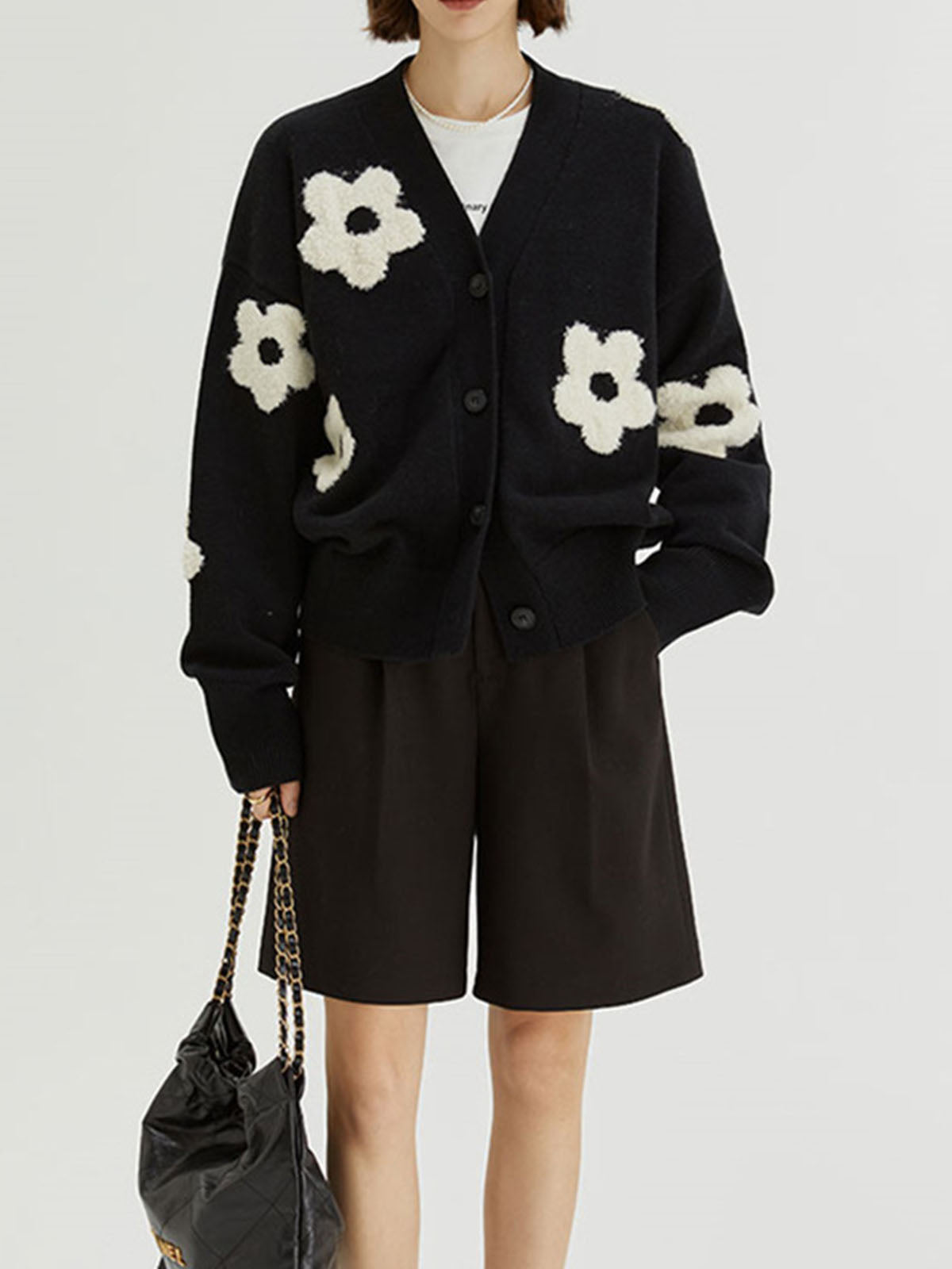 Thecomense - Floral Cardigan