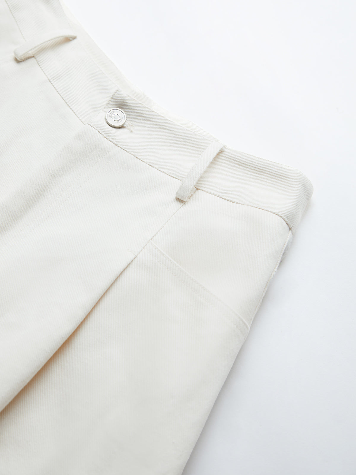Thecomense - Gossamer High Waisted Wide Leg White Jeans