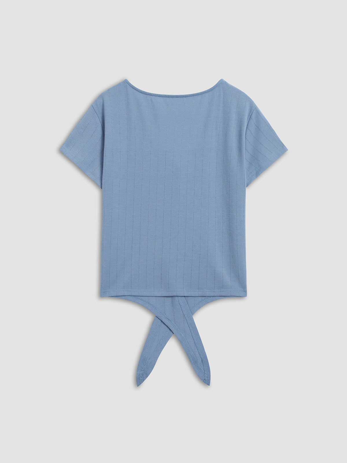 Thecomense - V-Neck Tie Front Button Top
