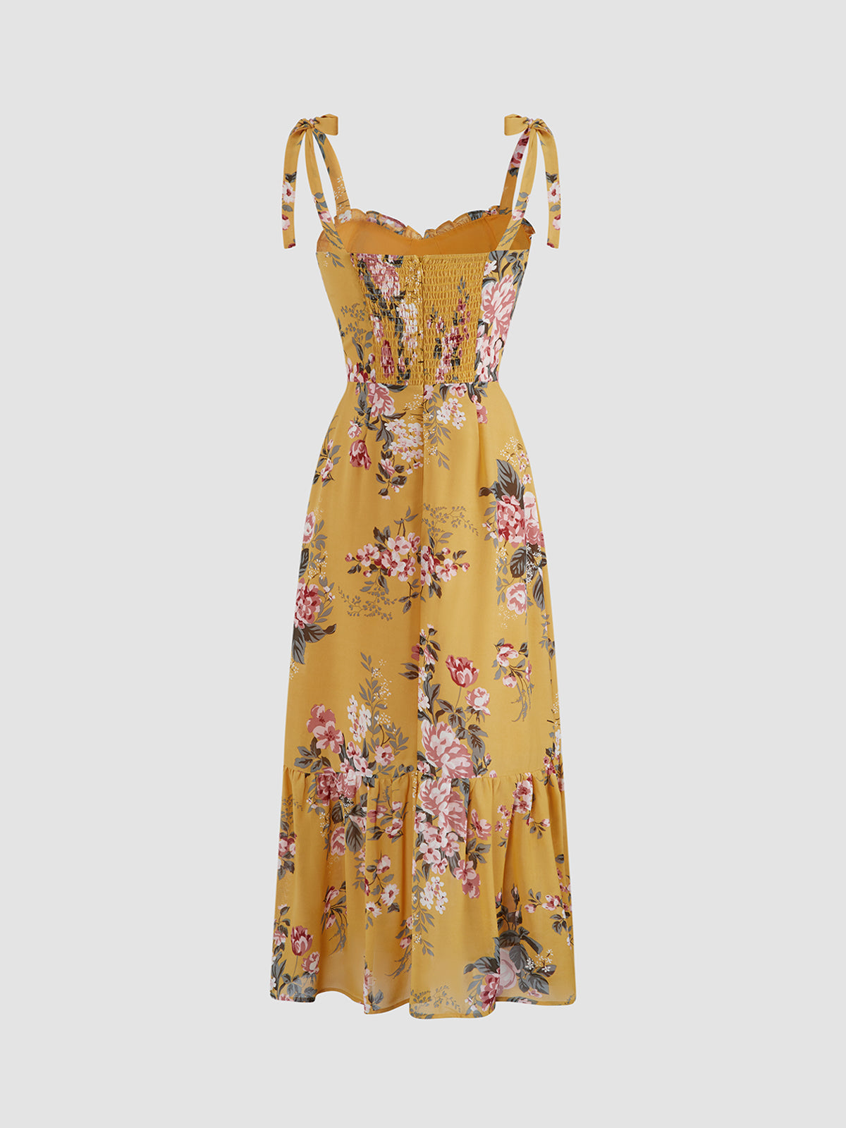 Thecomense - Retro Floralia Strap Dress