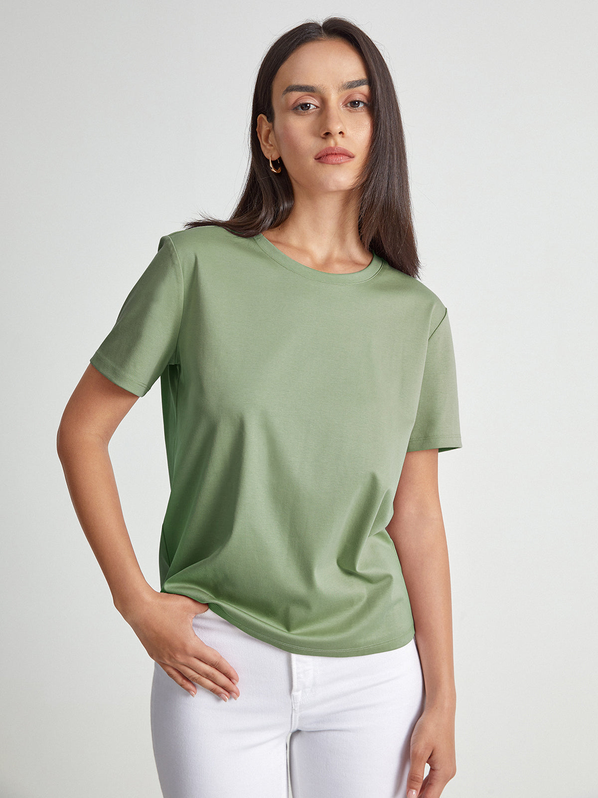 Thecomense - Everyday Solid Colored Cotton T-Shirt