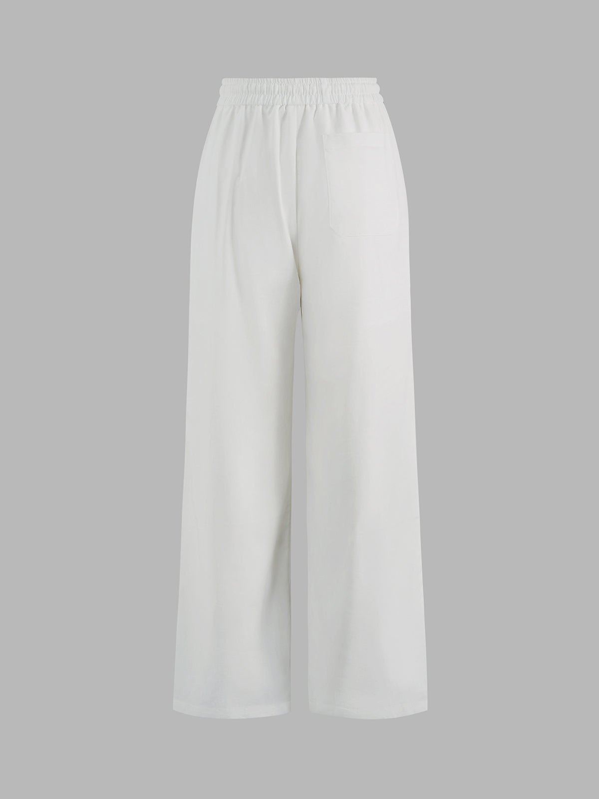 Thecomense - Simple Bell Drawstring Wide Leg Pants
