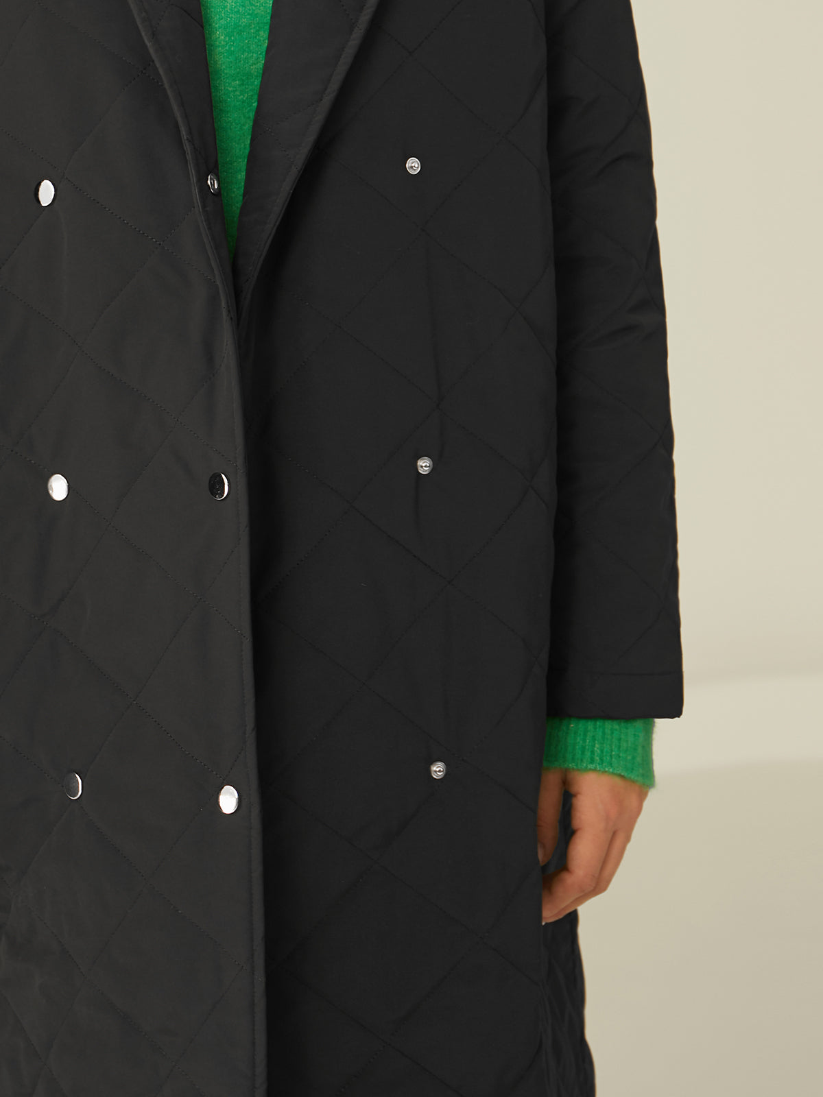 Thecomense - Essential Quilted Long Overcoat