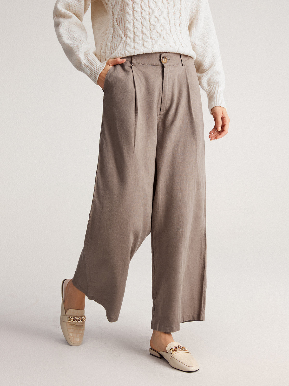Thecomense - Santiago Senses Linen Straight Leg Pants